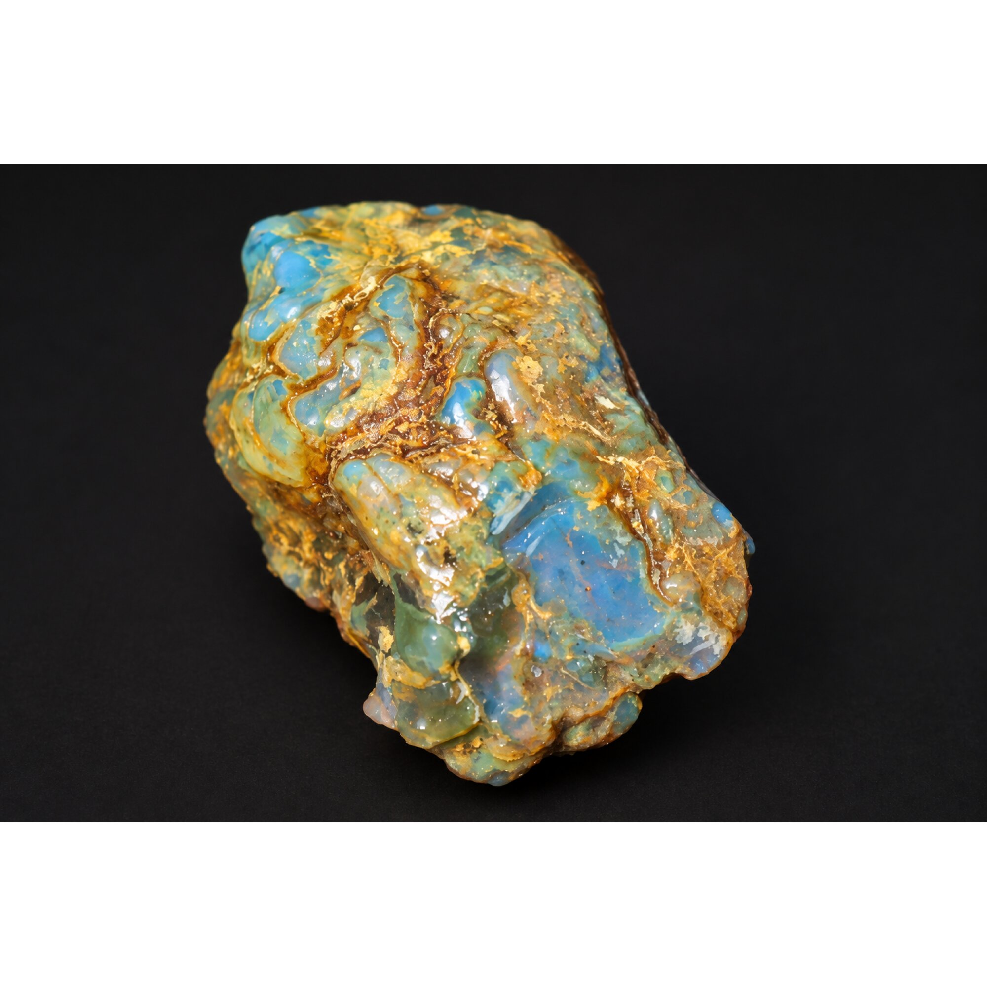 Authentic sky blue rough specimen Dominican amber 36mm – photo 2