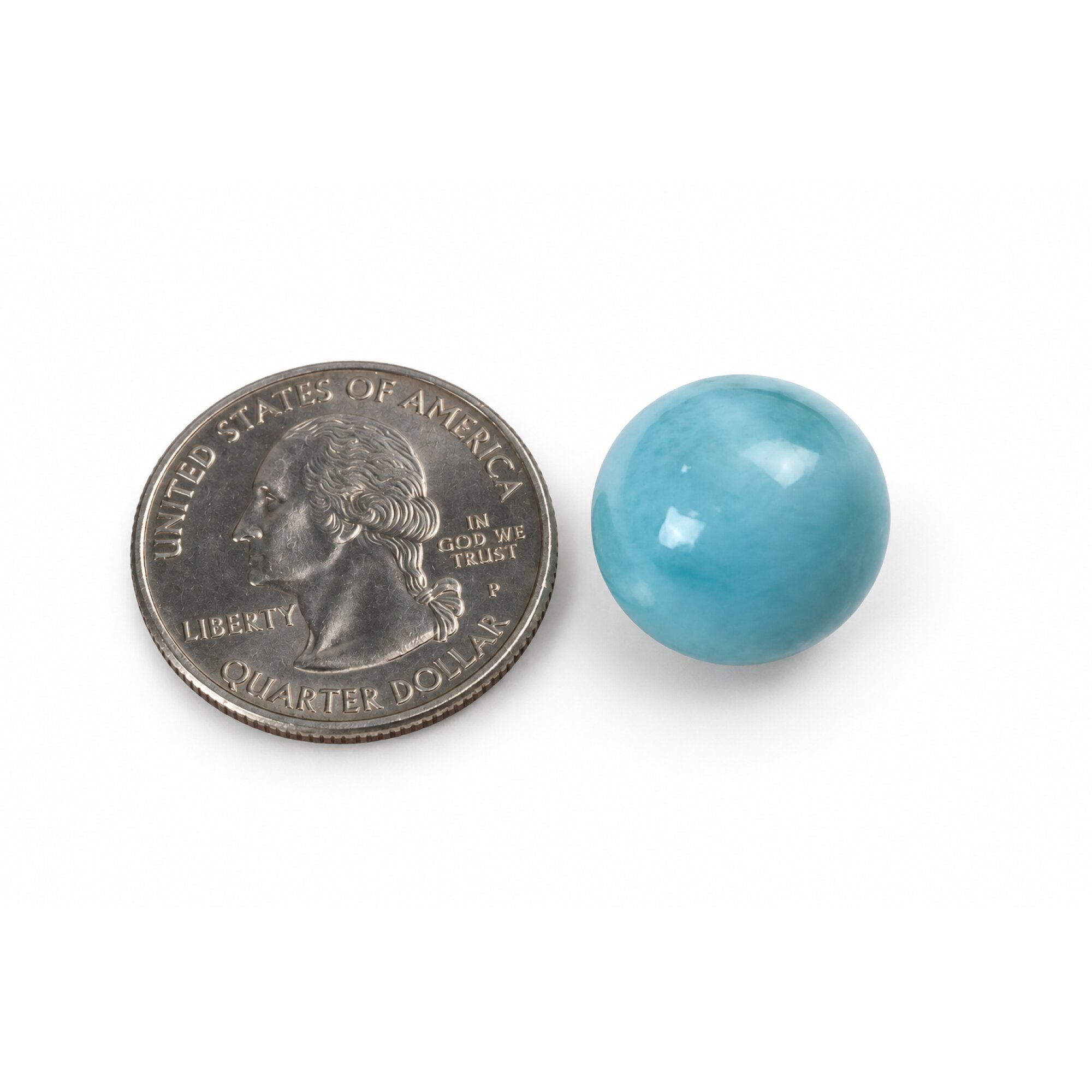 Authentic sky blue Dominican Larimar bead 16.5mm – photo 2