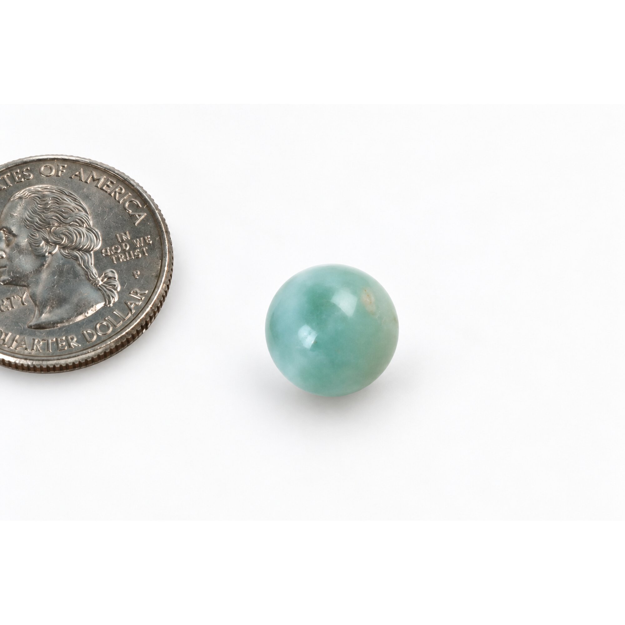 Genuine green blue Dominican Larimar bead 11.3mm – photo 2