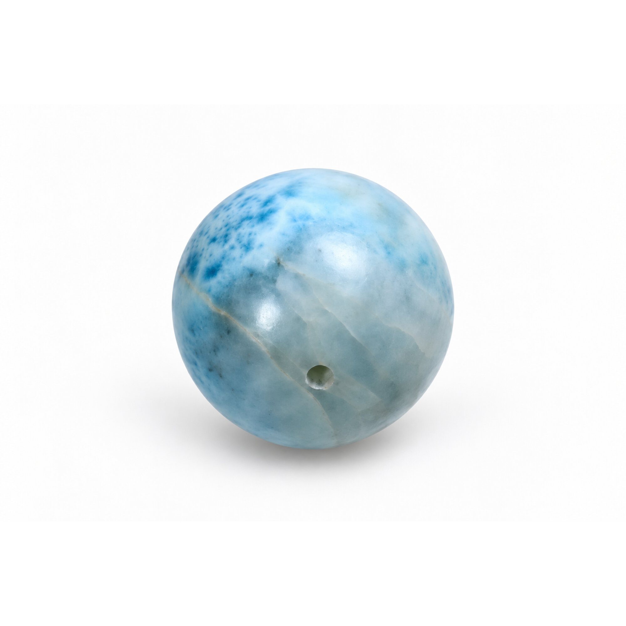 Original deep blue Dominican Larimar bead 16mm – photo 4