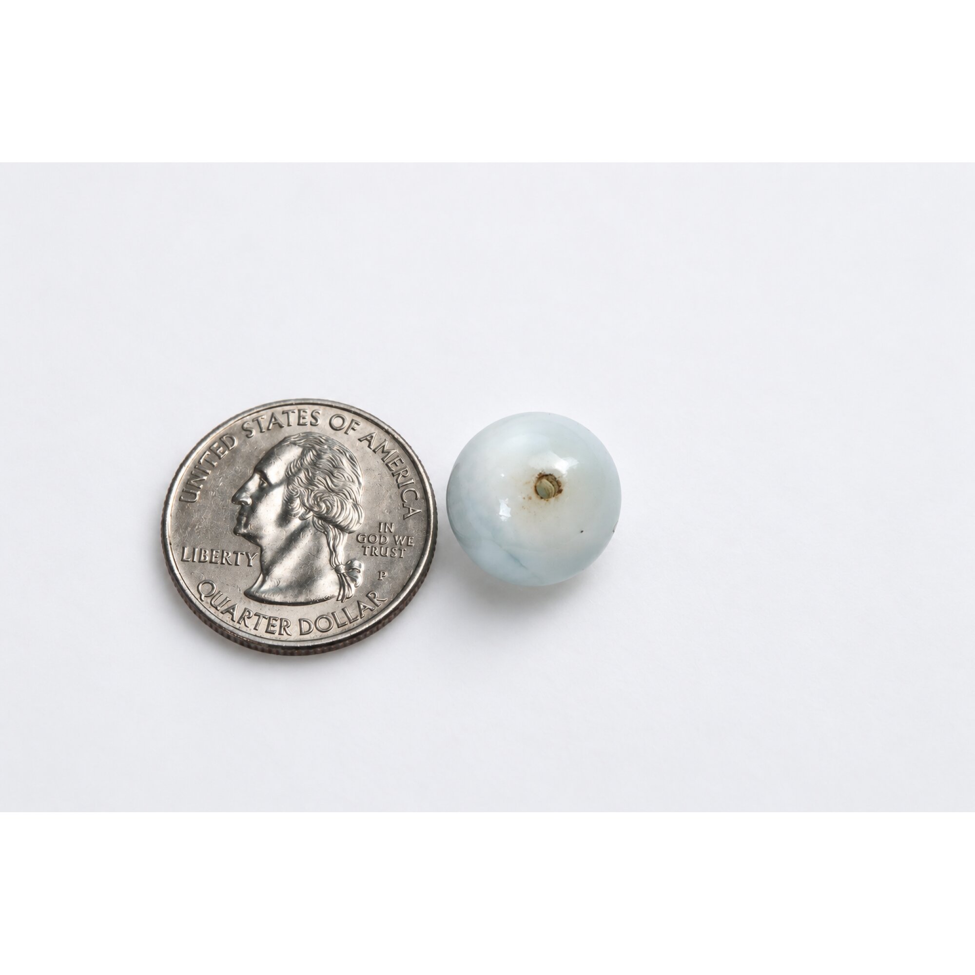 Genuine light blue Dominican Larimar bead 15mm – photo 3