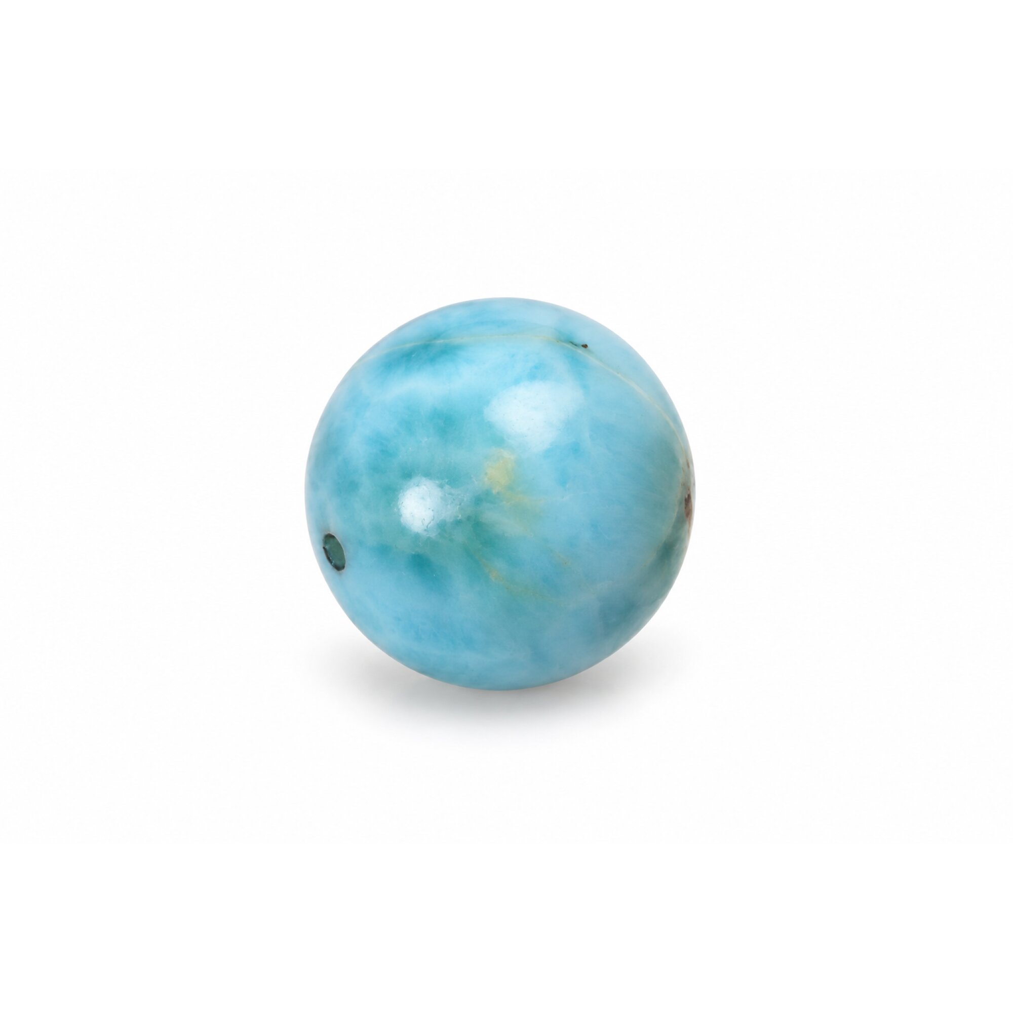 Genuine sky blue Dominican Larimar bead 14.6mm – photo 2