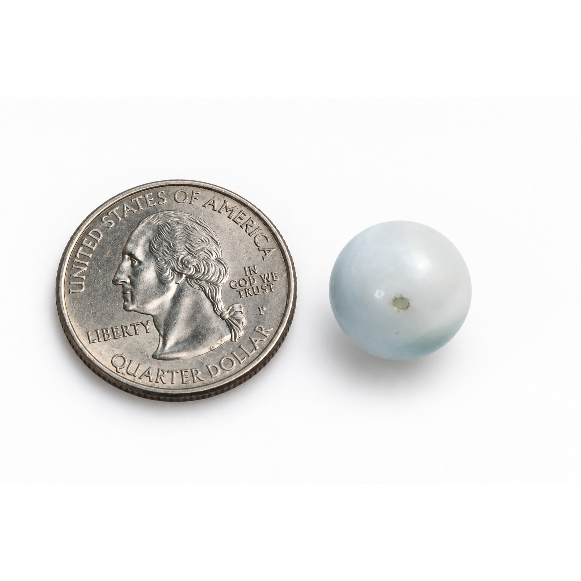 Genuine sky blue Dominican Larimar bead 13.5mm – photo 2