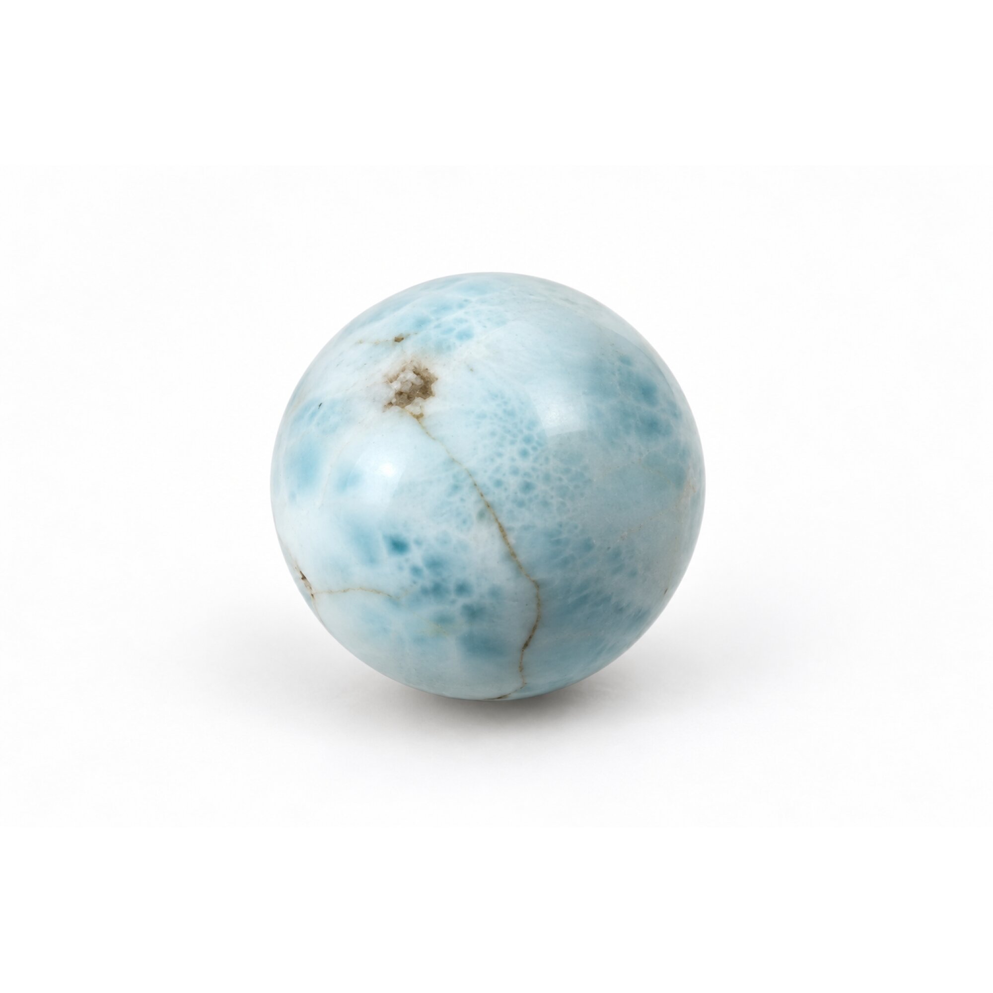 Genuine light blue Dominican Larimar bead 14.3mm