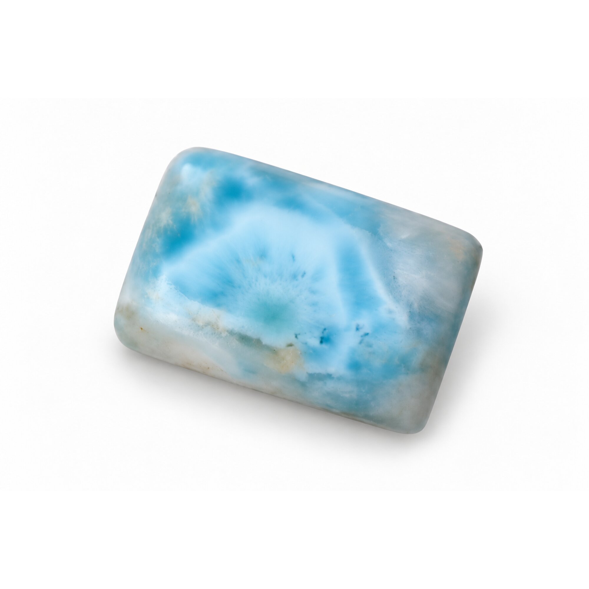 Artisan crafted sky blue Dominican Larimar cabochon 26mm – photo 6