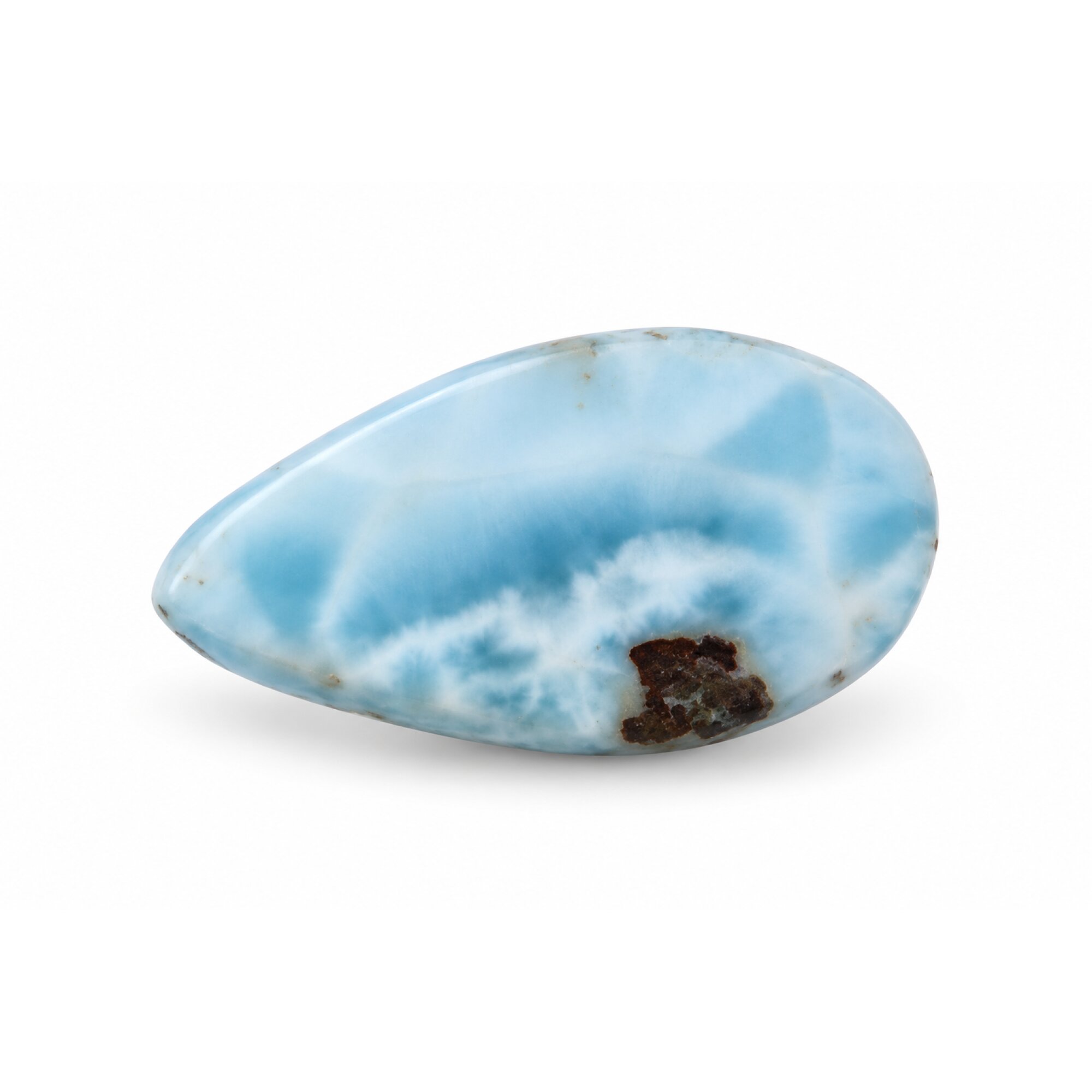 Genuine sky blue Dominican Larimar cabochon 22mm – photo 6
