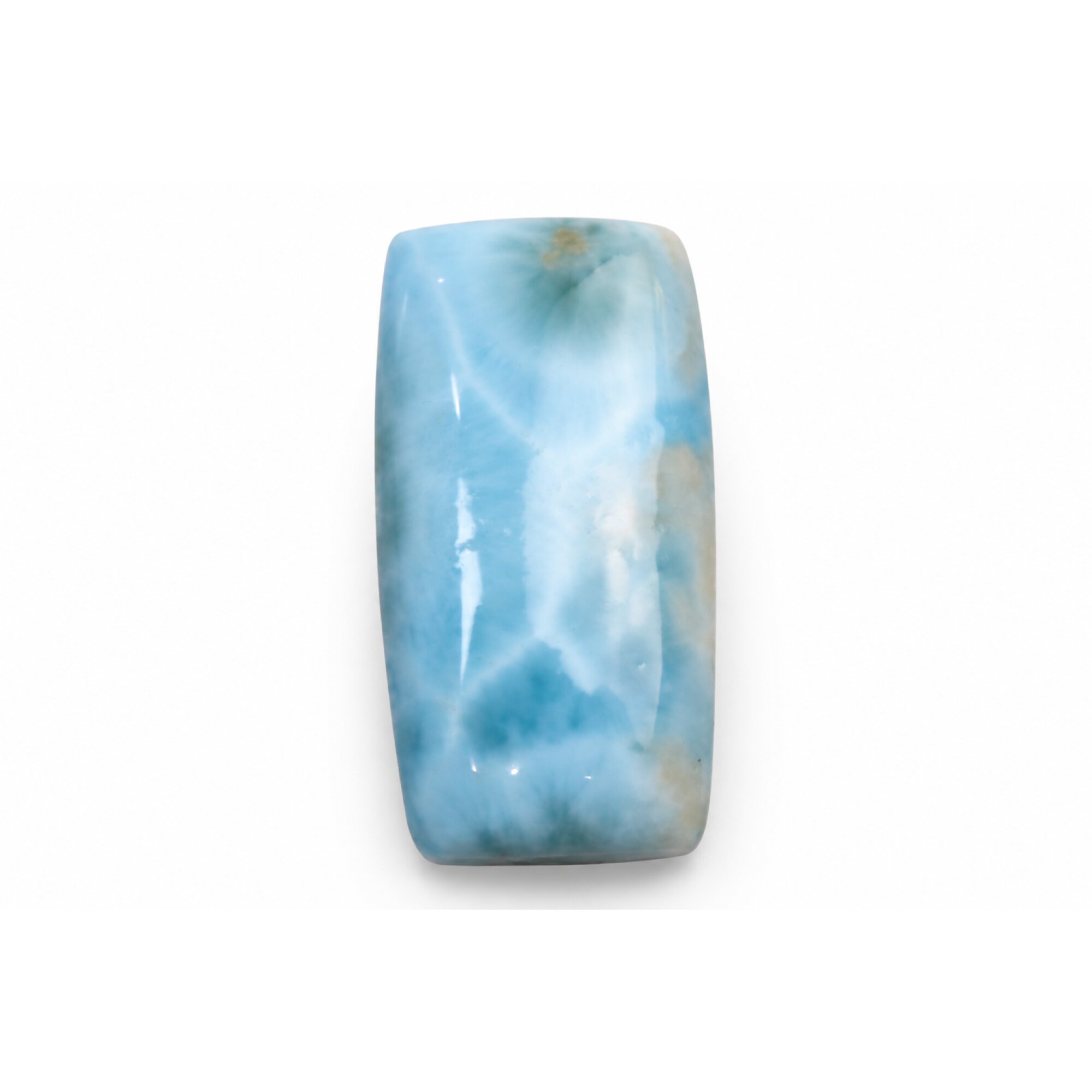 Earth crafted sky blue Dominican Larimar cabochon 28mm – photo 5
