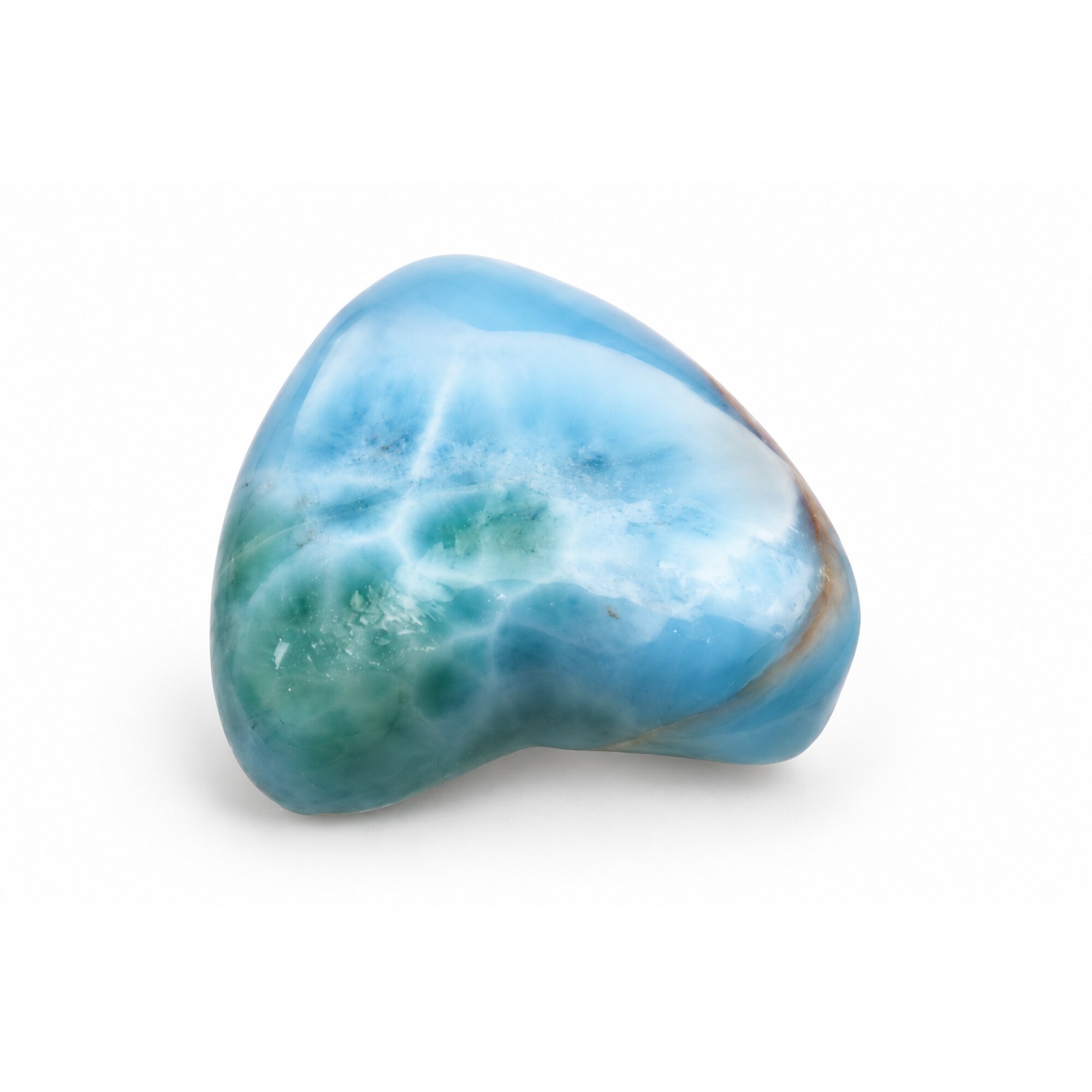 Nature created red blue Dominican Larimar cabochon 25mm – photo 6