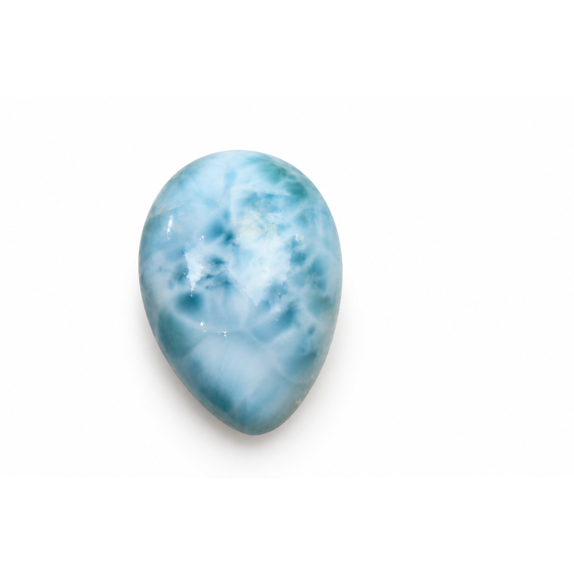 Authentic light blue Dominican Larimar cabochon 30mm – photo 4