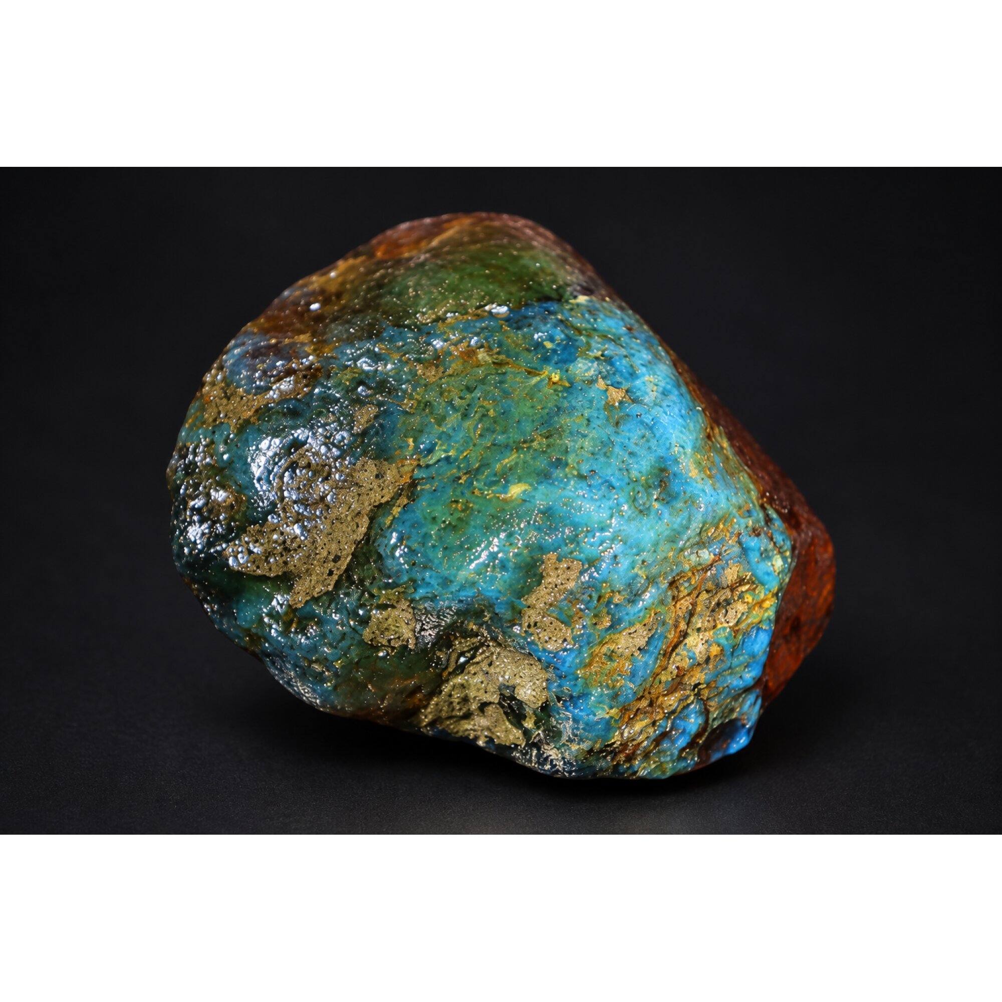 Earth mined green blue rough specimen Dominican amber 8.6g – photo 2