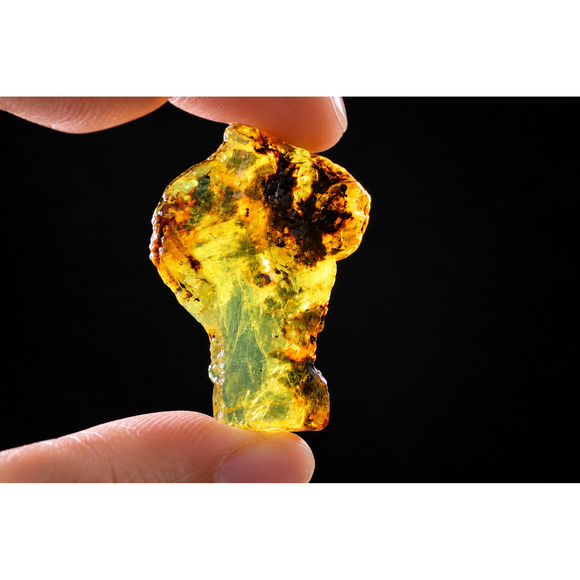 Genuine sky blue rough specimen Dominican amber 8.5g – photo 7