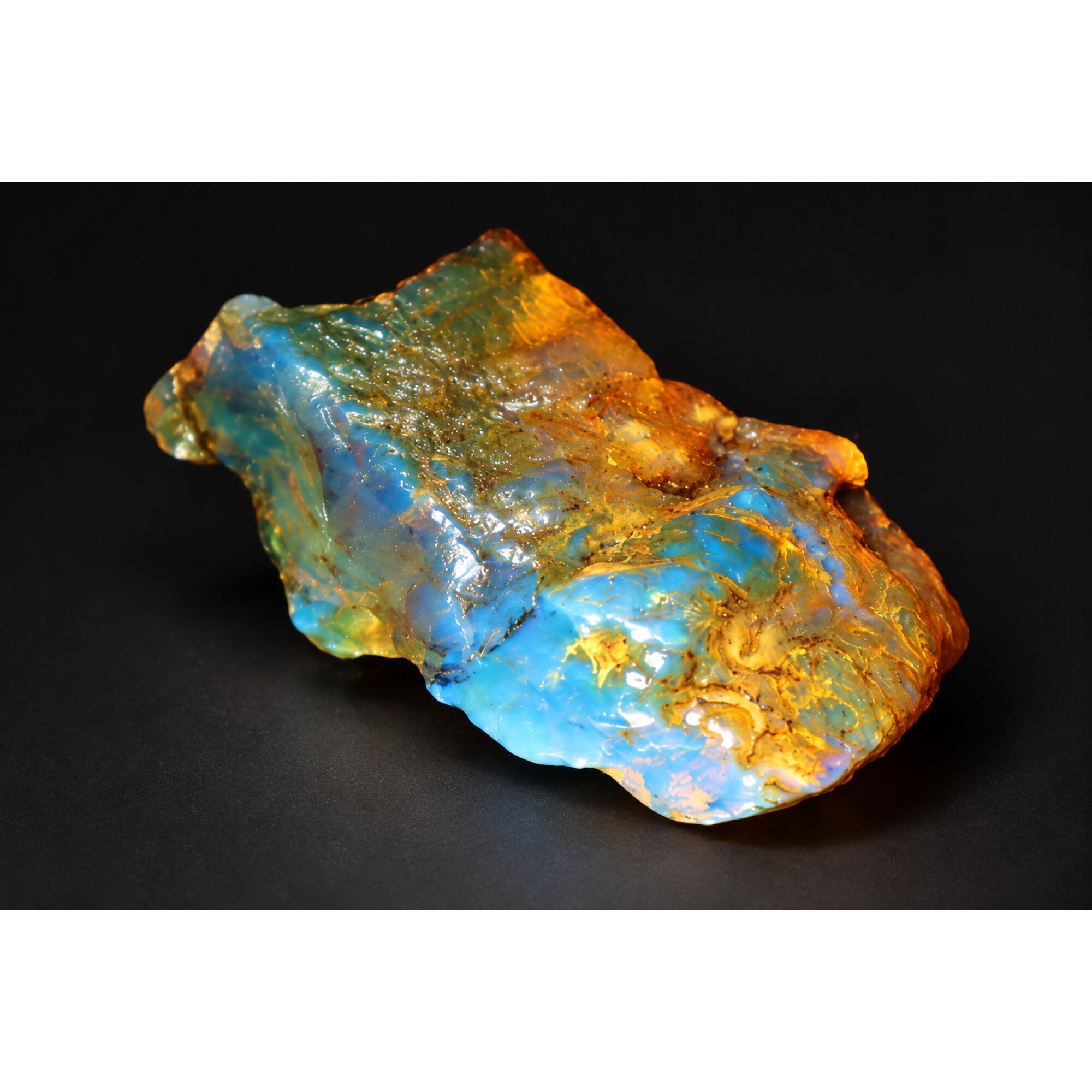 Earth mined green blue rough specimen Dominican amber 7.9g – photo 8