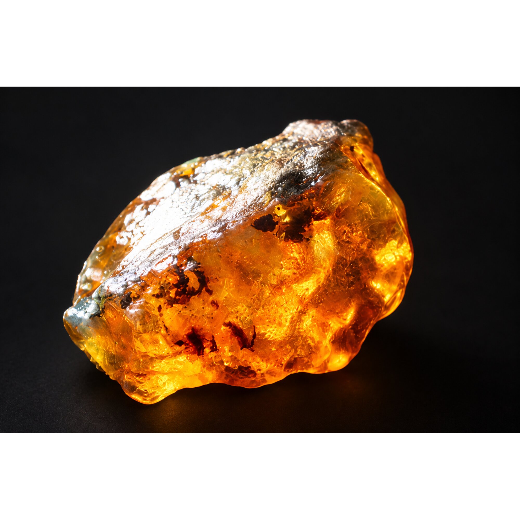 Nature created orange blue rough specimen Dominican amber 8.9g – photo 4