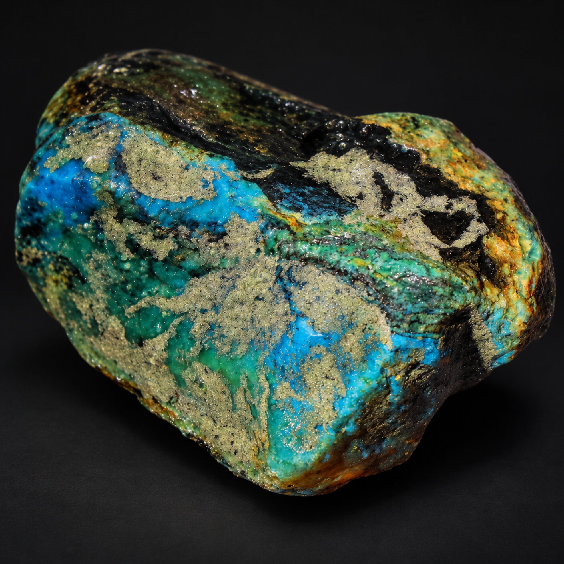 Earth mined green blue rough specimen Dominican amber 47.8g