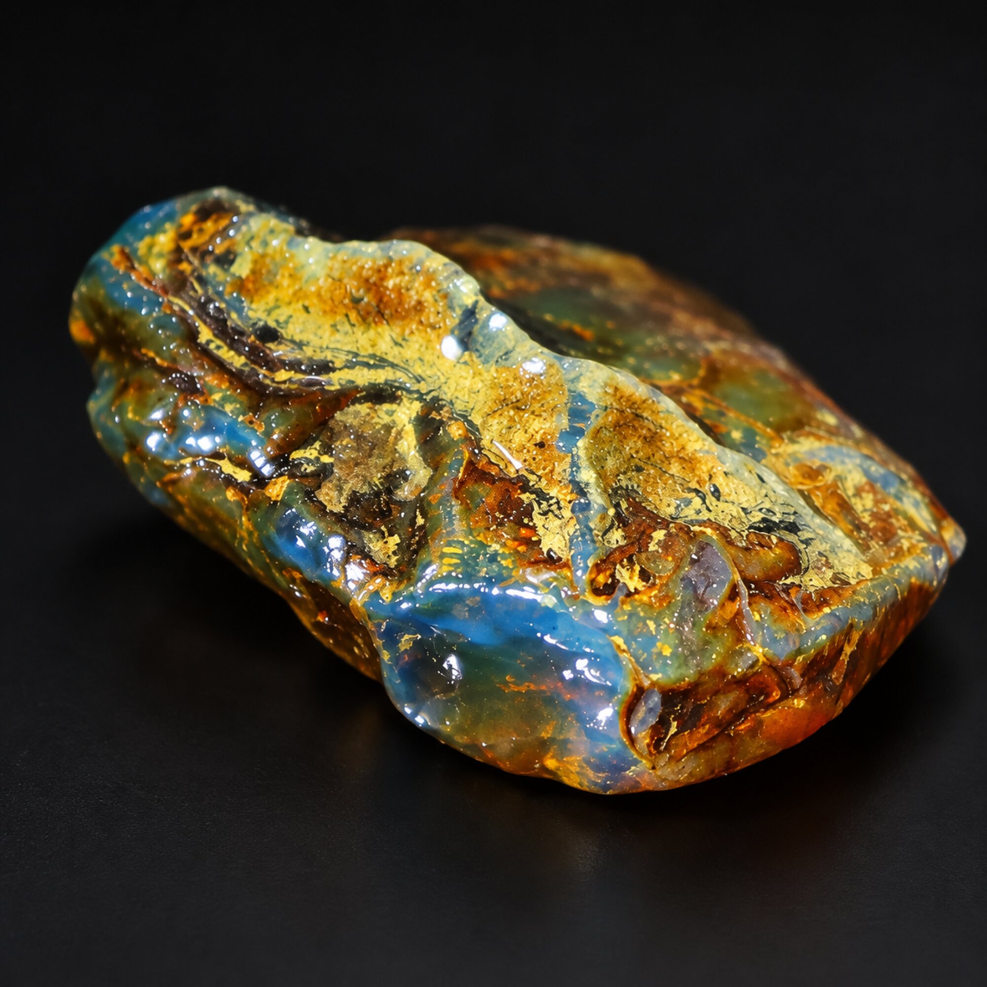 Earth mined sky blue rough specimen Dominican amber 7.7g – photo 10