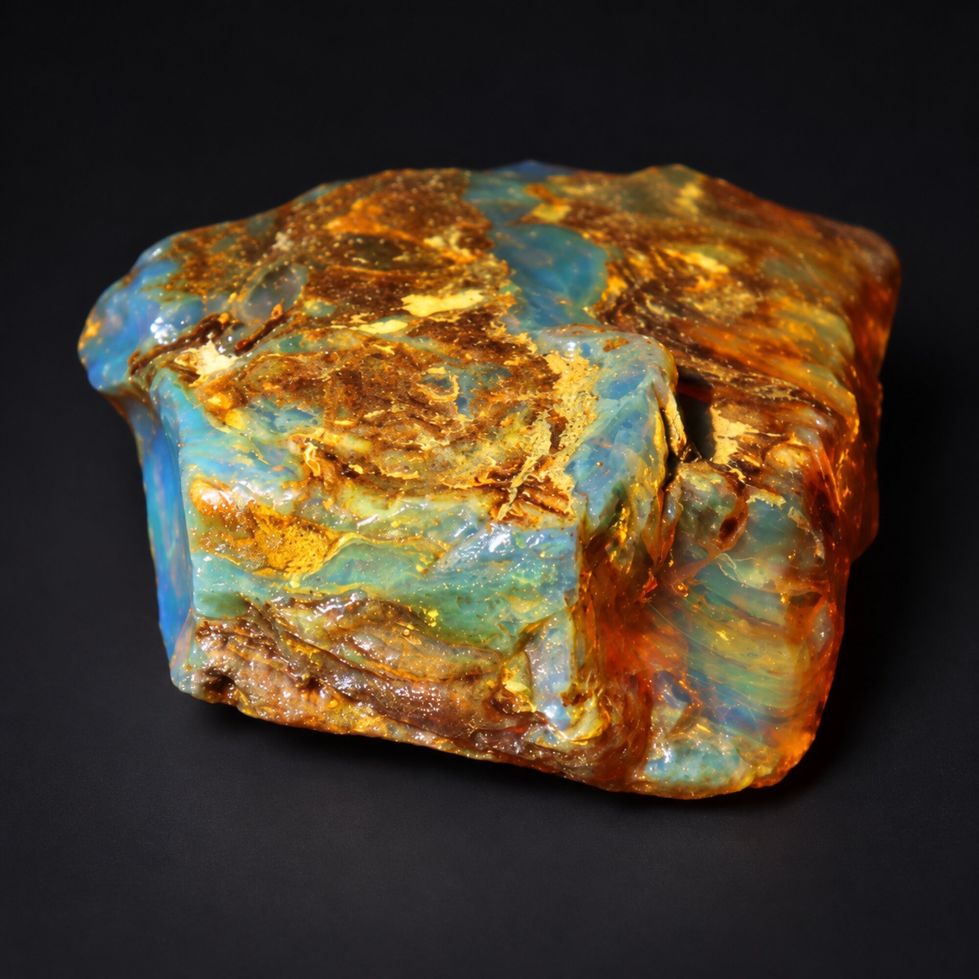 Genuine sky blue rough specimen Dominican amber 14.1g – photo 14