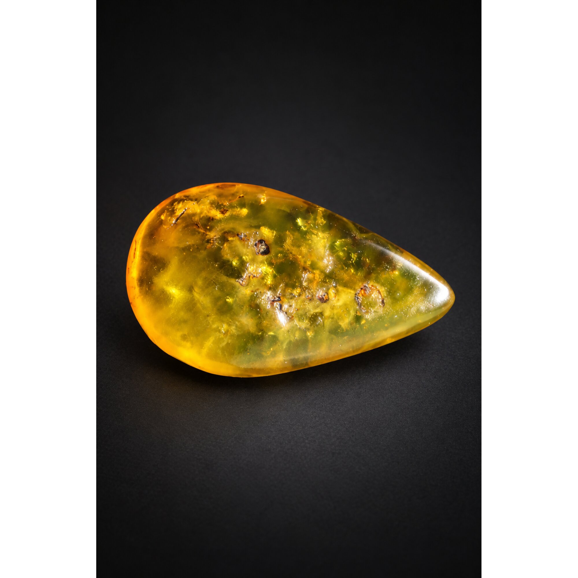 Authentic orange yellow polished Dominican amber 1.7g – photo 3