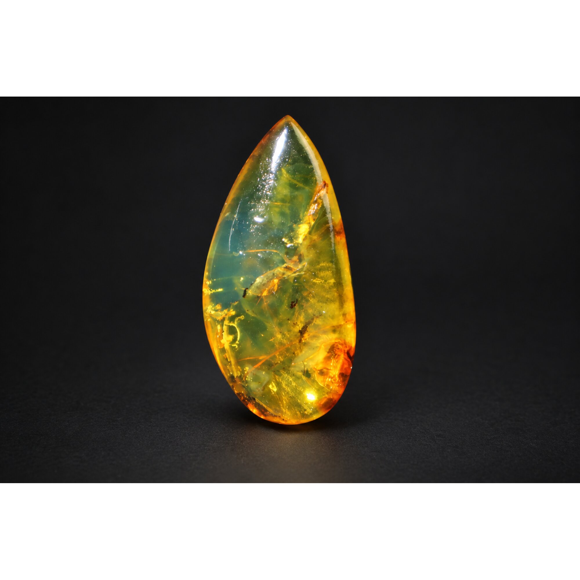 Authentic green blue polished Dominican amber 1.1g – photo 4