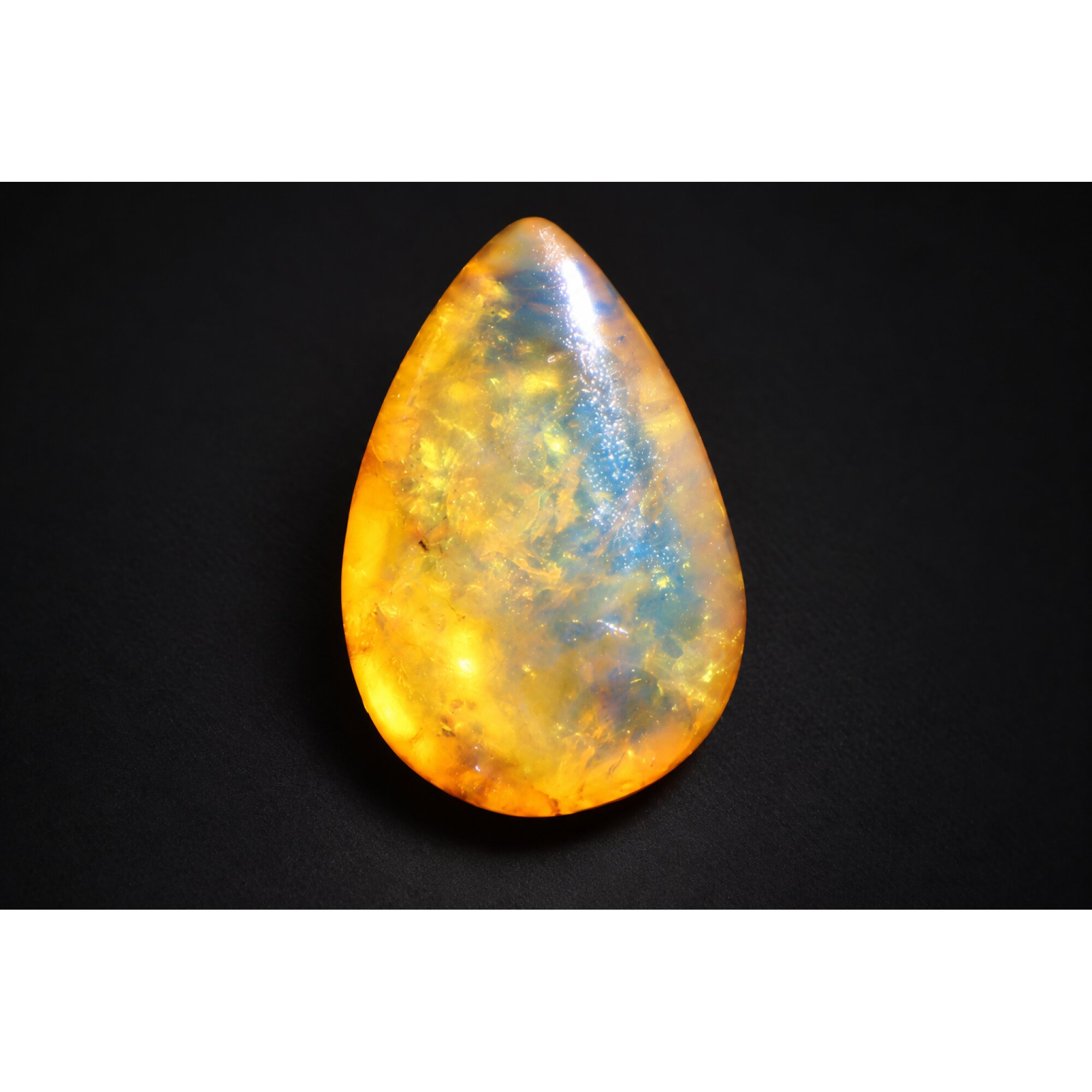 Pure natural orange blue polished Dominican amber 2.1g – photo 6