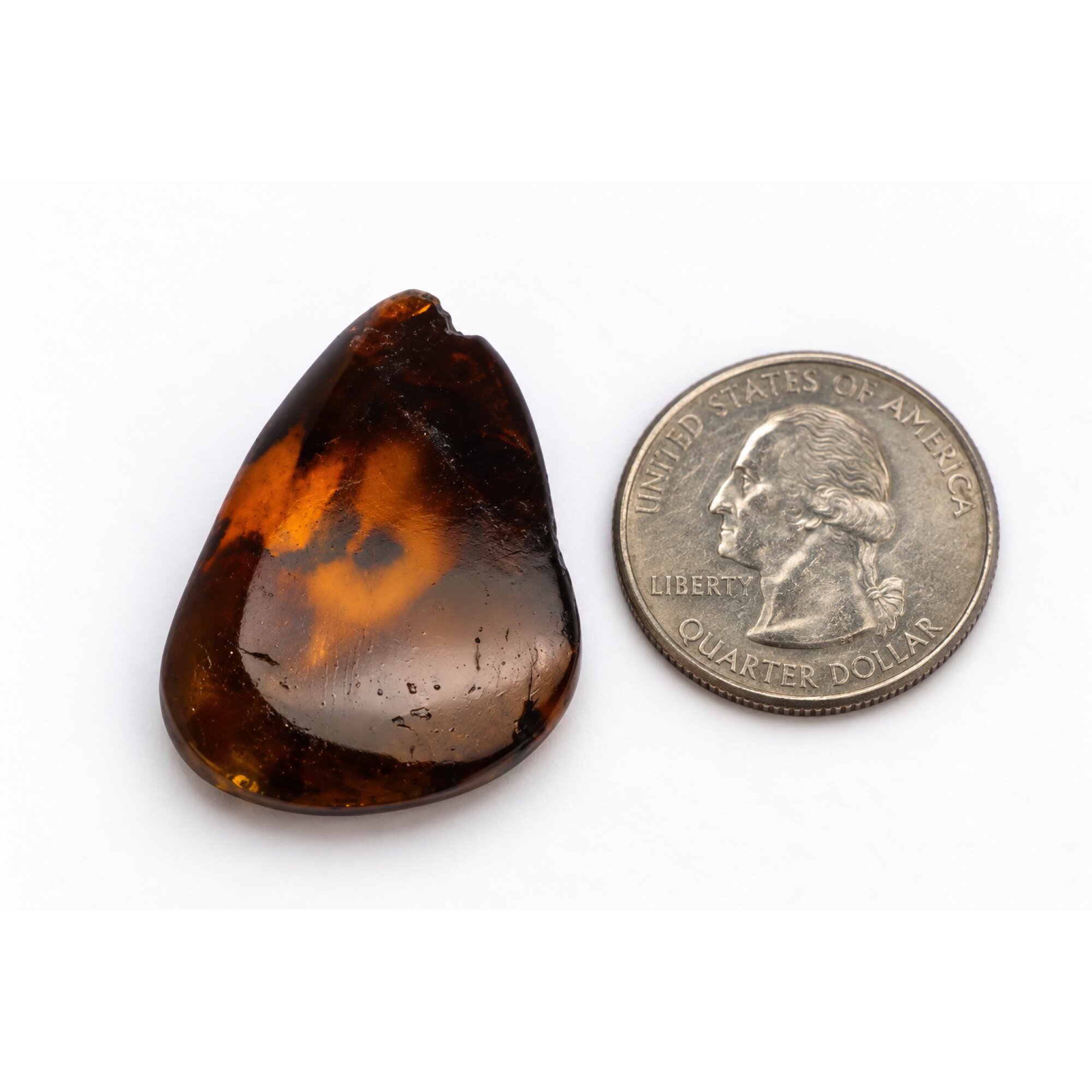 Untreated green orange polished Dominican amber 3.6g – photo 7