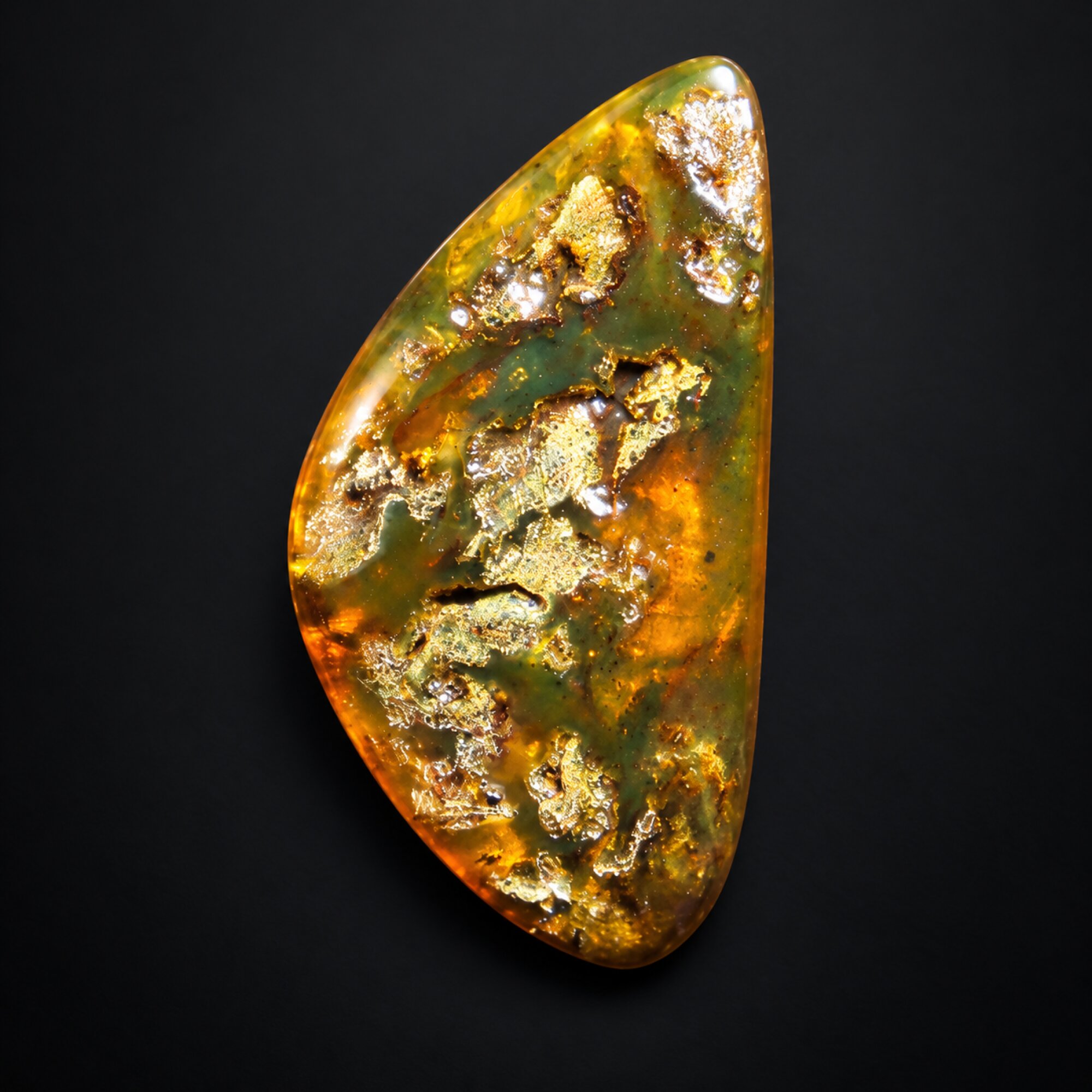 Untreated orange yellow polished Dominican amber 1.5g – photo 7