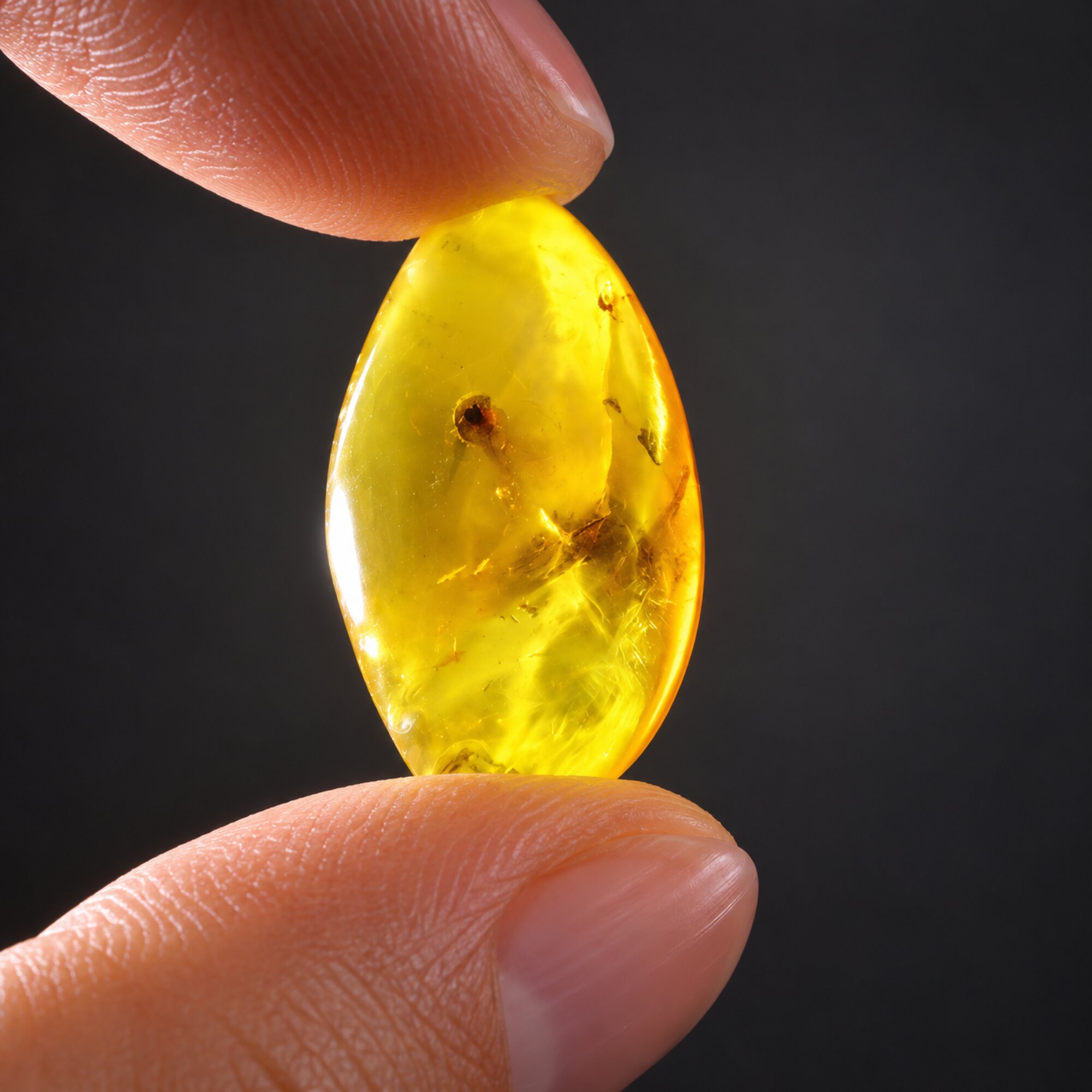 Natural orange yellow polished Dominican amber – photo 5