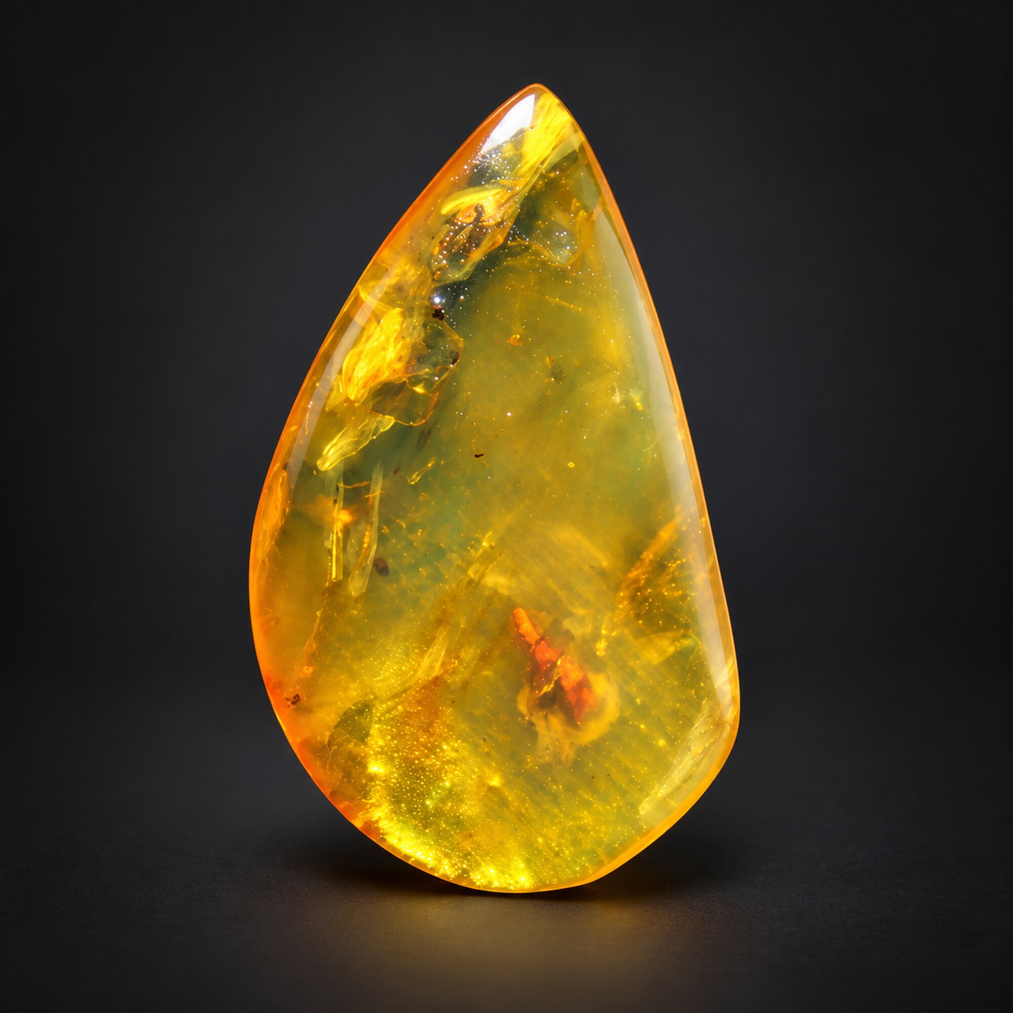 Natural orange yellow polished Dominican amber – photo 4