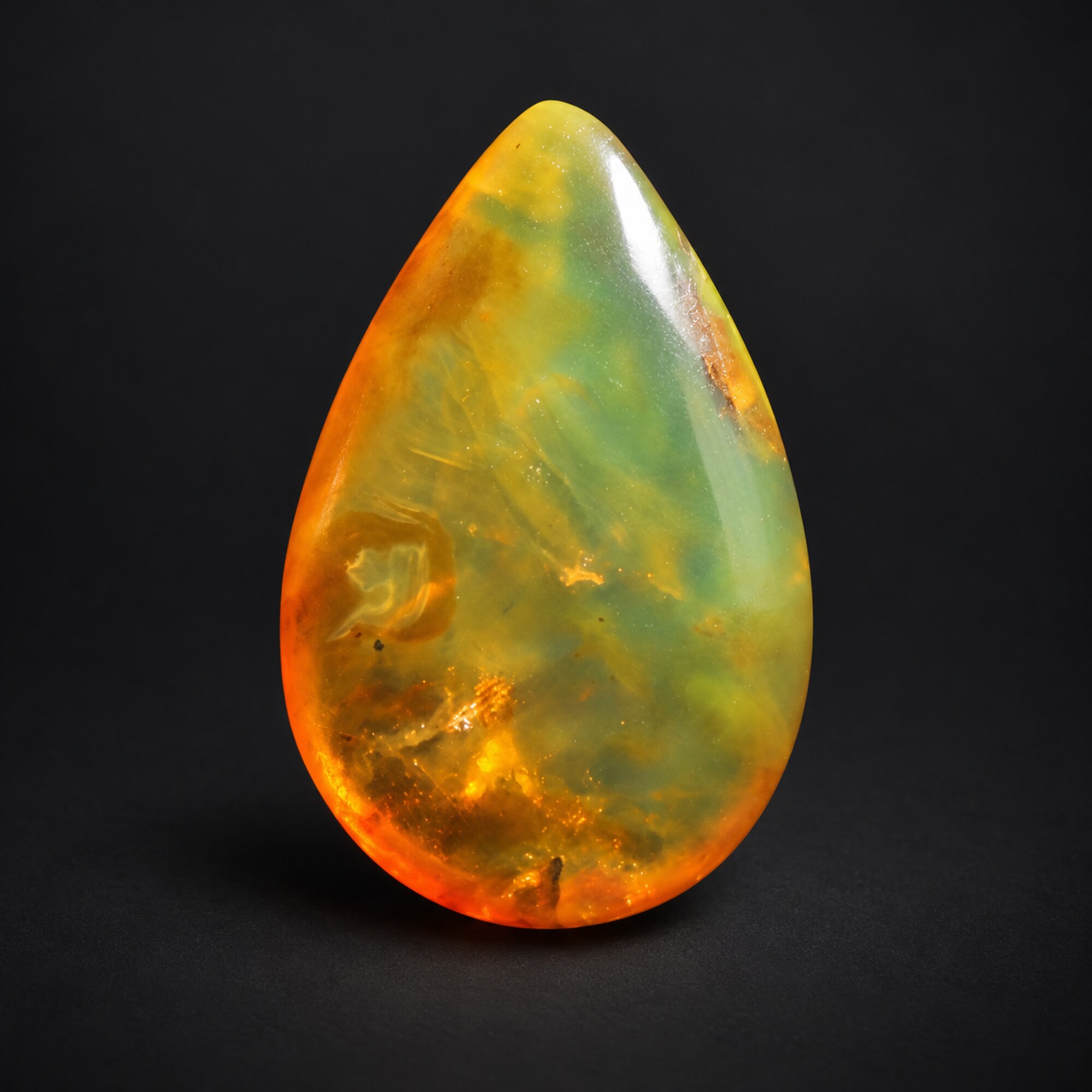 Earth crafted yellow green polished Dominican amber – photo 3