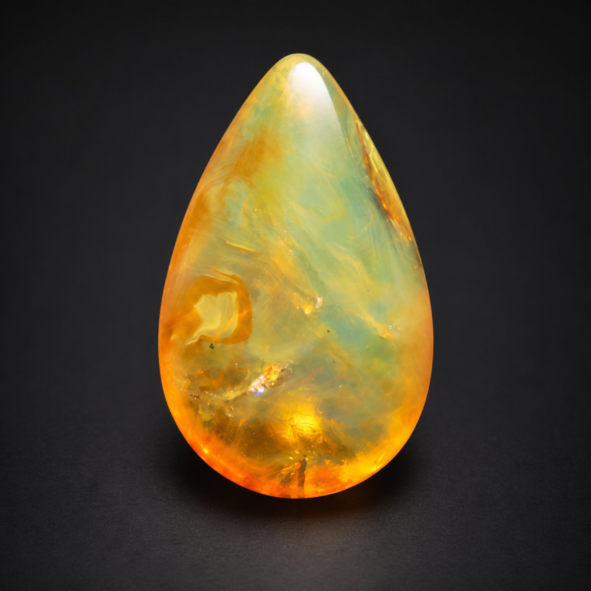 Earth crafted yellow green polished Dominican amber – photo 10
