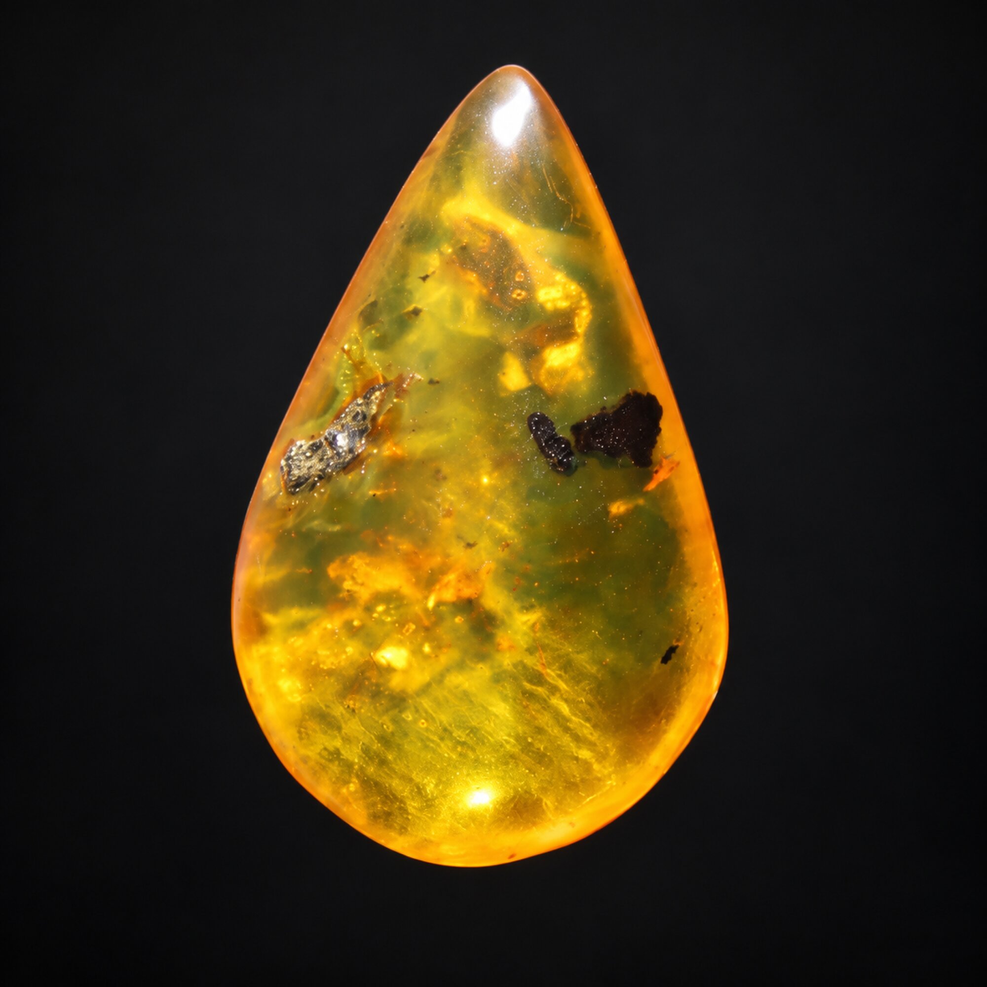 Real yellow green polished Dominican amber – photo 5