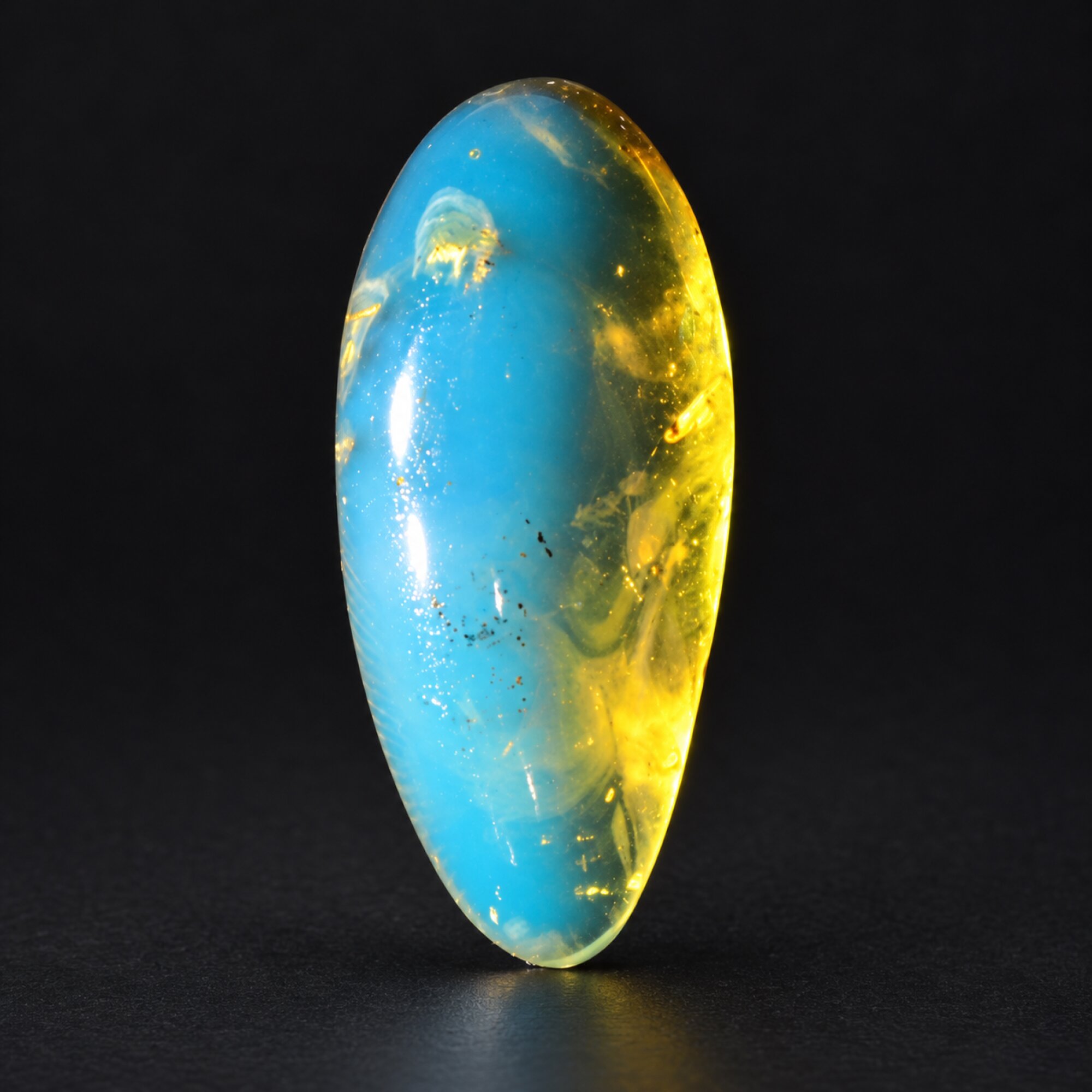 Genuine sky blue Dominican amber cabochon – photo 8