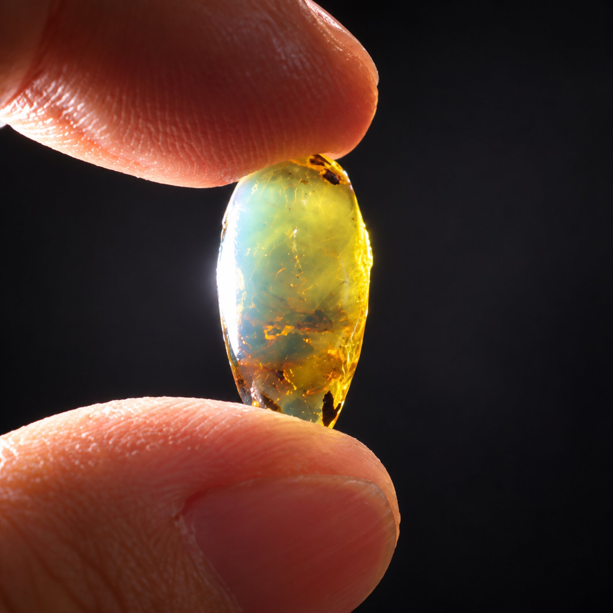Genuine sky blue Dominican amber cabochon – photo 7