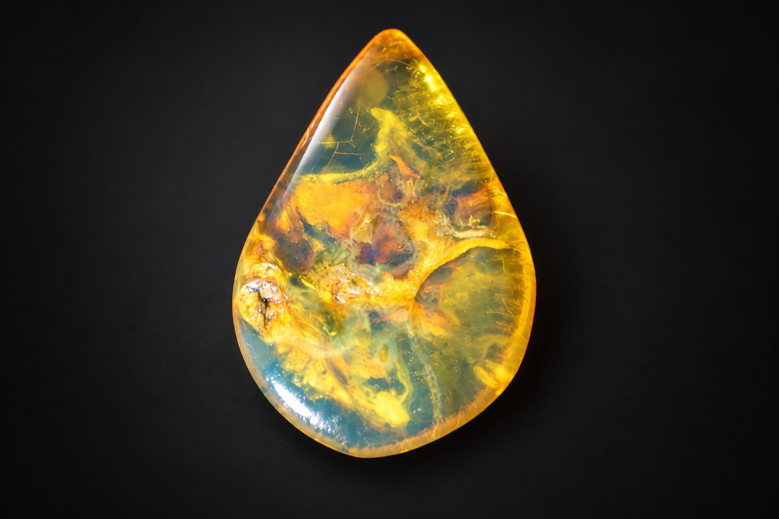 Authentic sky blue polished Dominican amber – photo 6