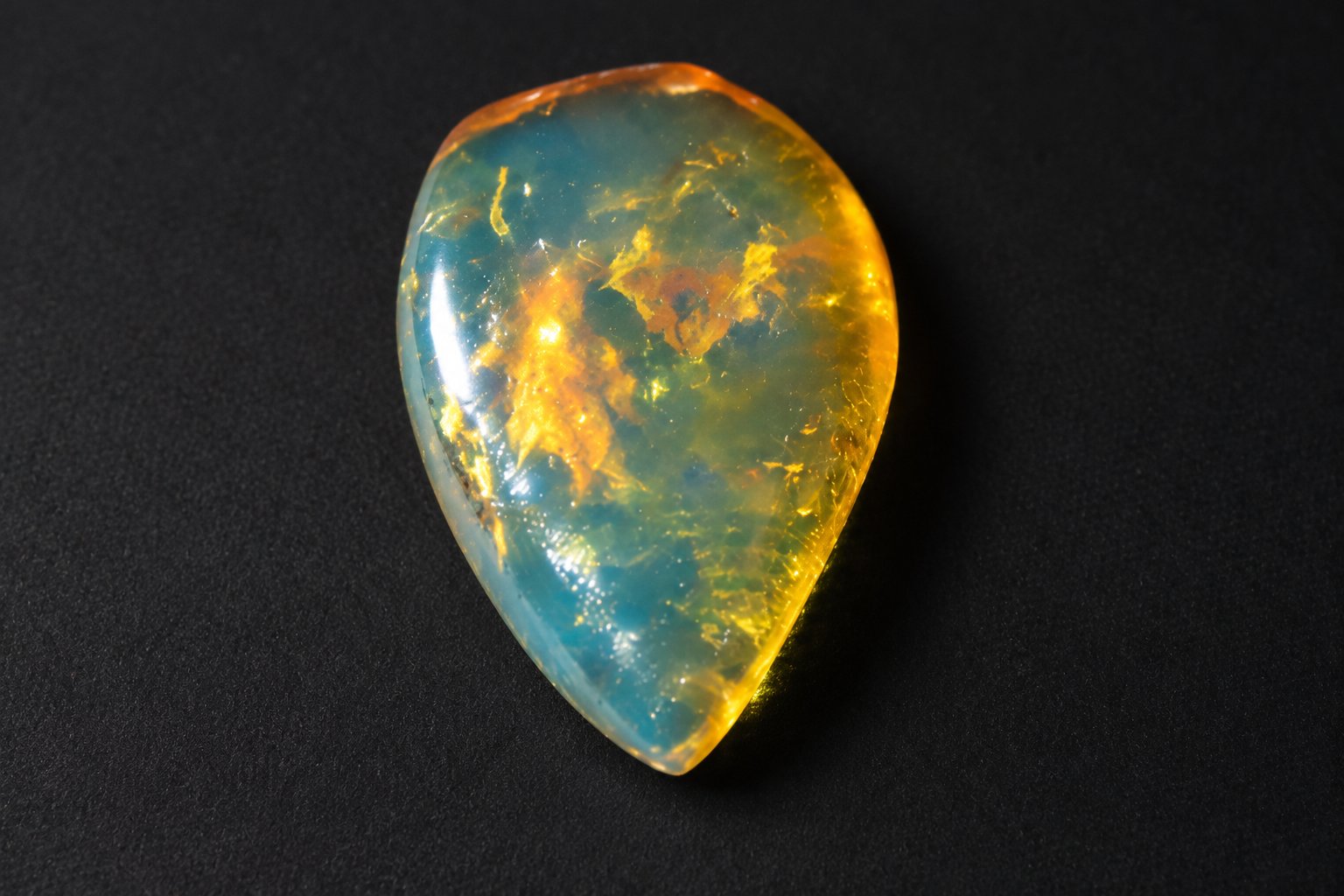 True caribbean orange blue polished Dominican amber – photo 9