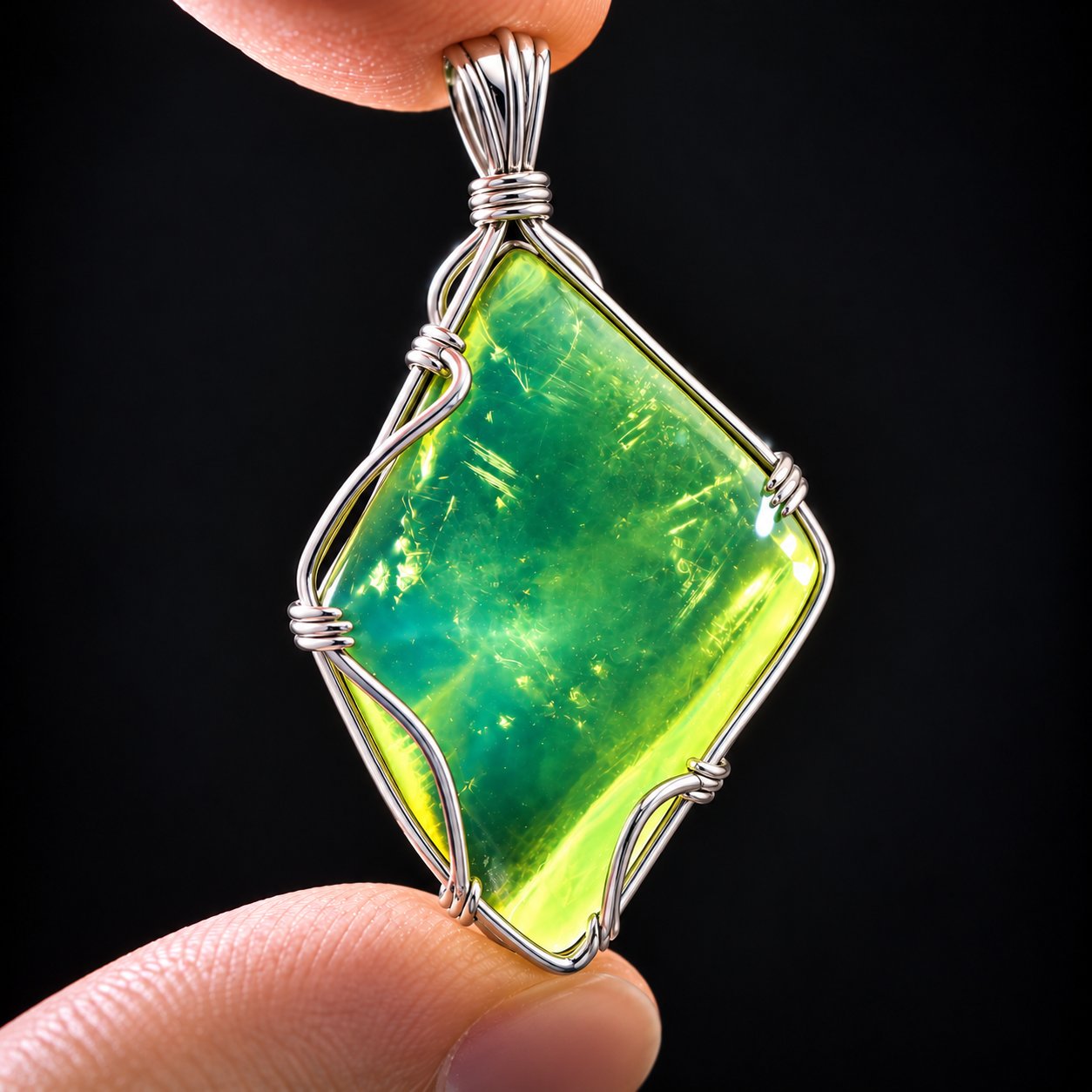 Authentic light green polished Dominican amber – photo 2