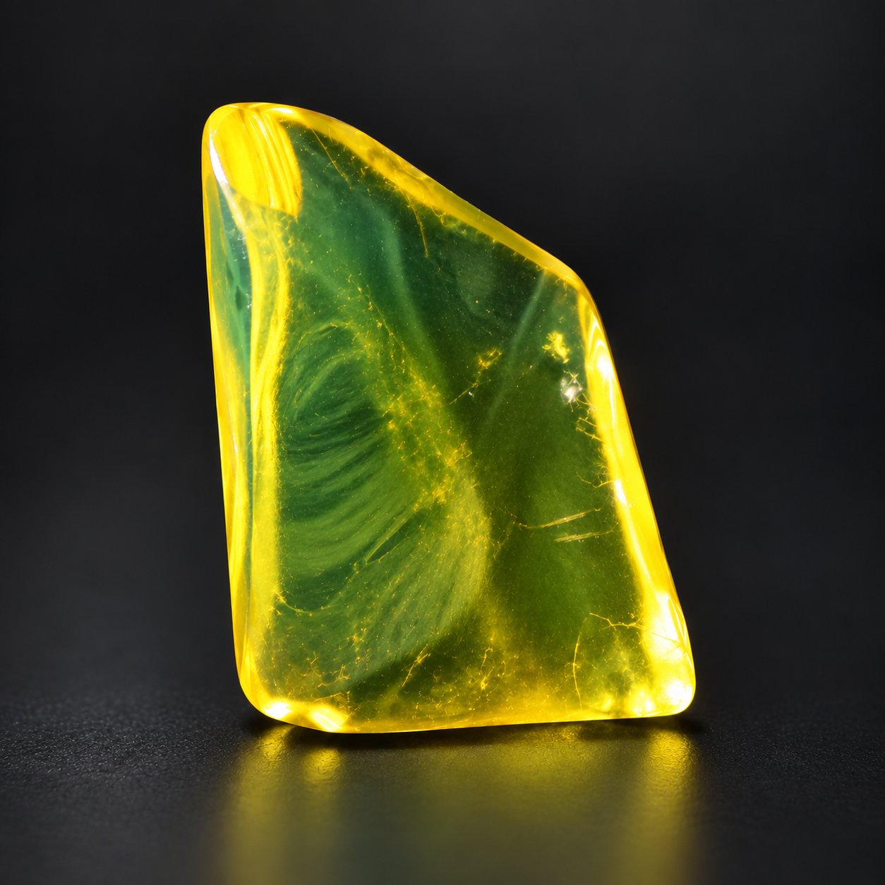 Authentic light green polished Dominican amber – photo 7