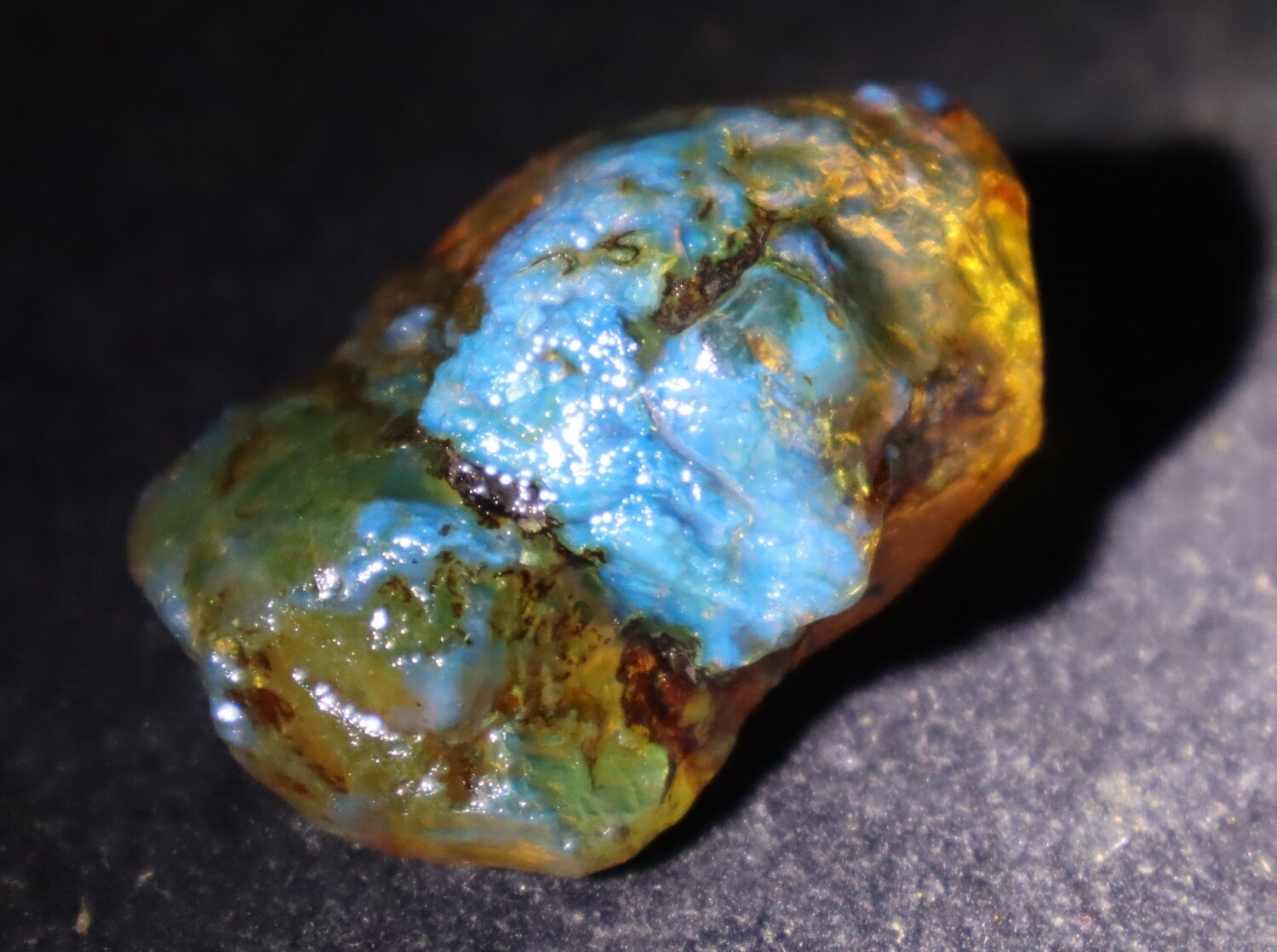 Splendid Natural Dominican Clear Orange Blue Amber Rough Specimen 47mm 18g – photo 6