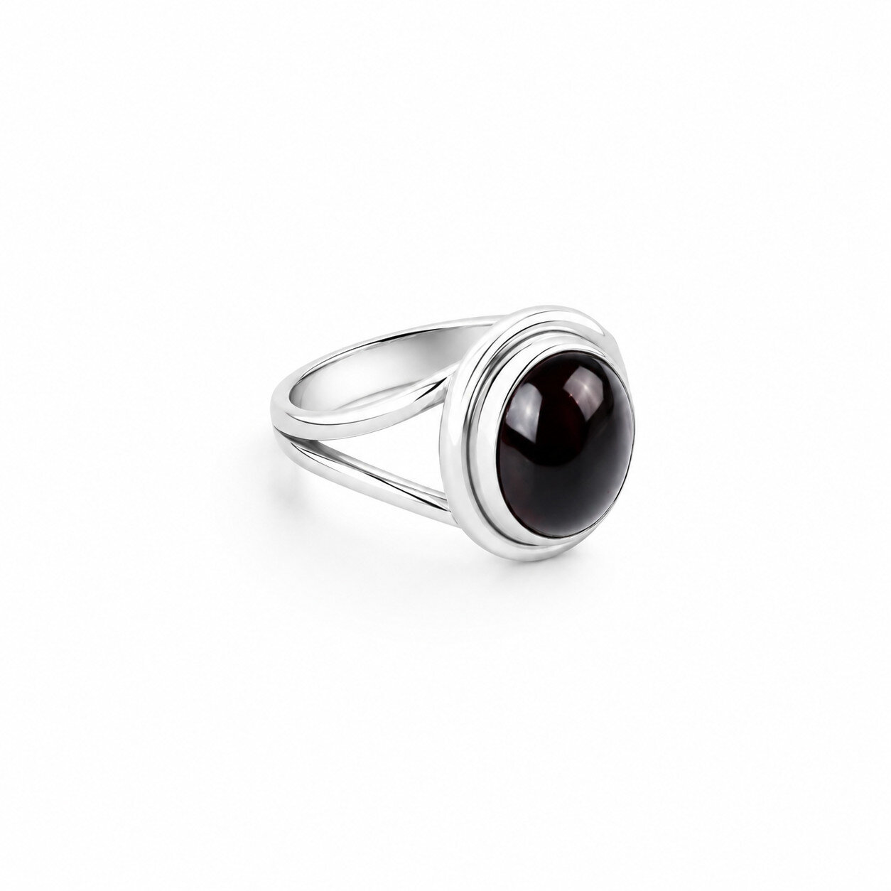Statement Gift Deep Red Garnet 925 Sterling Silver Oval Ring US#8 – photo 3
