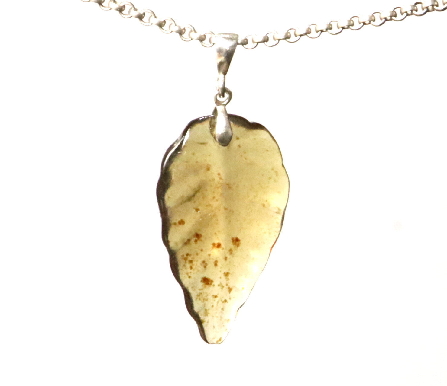 Exquisite 2inch Natural handcarved Clear Green Amber 925 Sterling Silver Pendant – photo 5