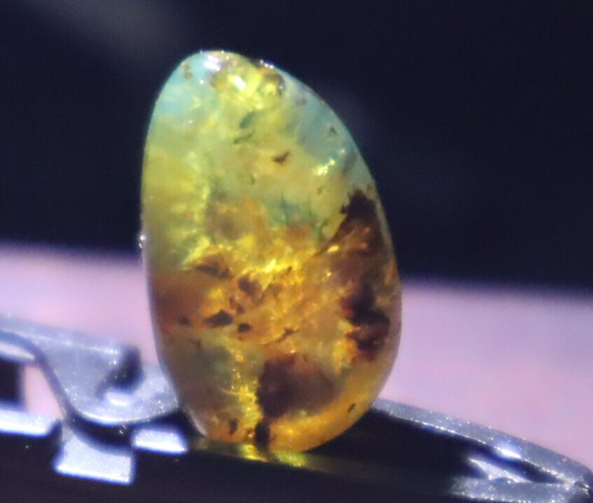 Charming Dominican Clear Sky Blue Amber Polished Stone 17mm FREE DRILLING – photo 6