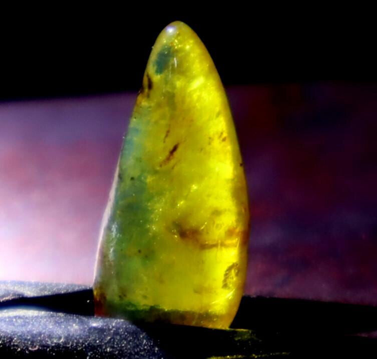 Natural Dominican Clear Light Blue Amber Polished Stone 23mm FREE DRILLING – photo 8