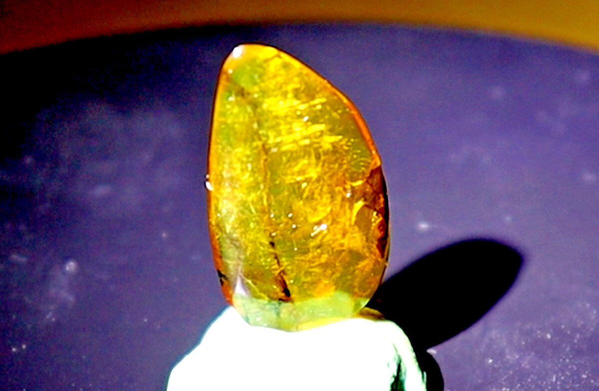 Beautiful Natural Dominican Clear Orange Green Amber Polish FREE DRILLING & Bail – photo 4
