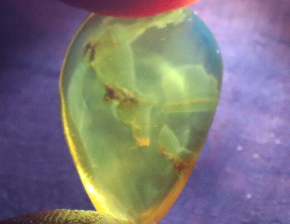 Exquisite Natural Dominican Clear Light Blue Amber Polished Stone 22mm – photo 9