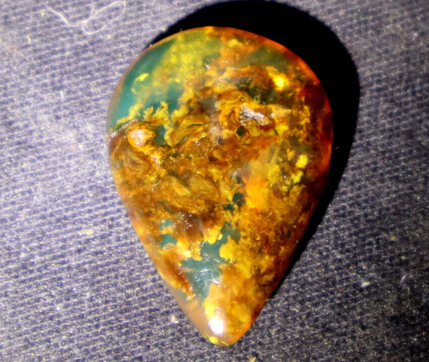 Natural Dominican Transl. Cognac Green Butterscotch Amber Polished Stone 28mm – photo 8