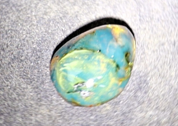 Beautiful Natural Dominican Translucent Ocean Blue Amber Polished Stone 24mm – photo 4