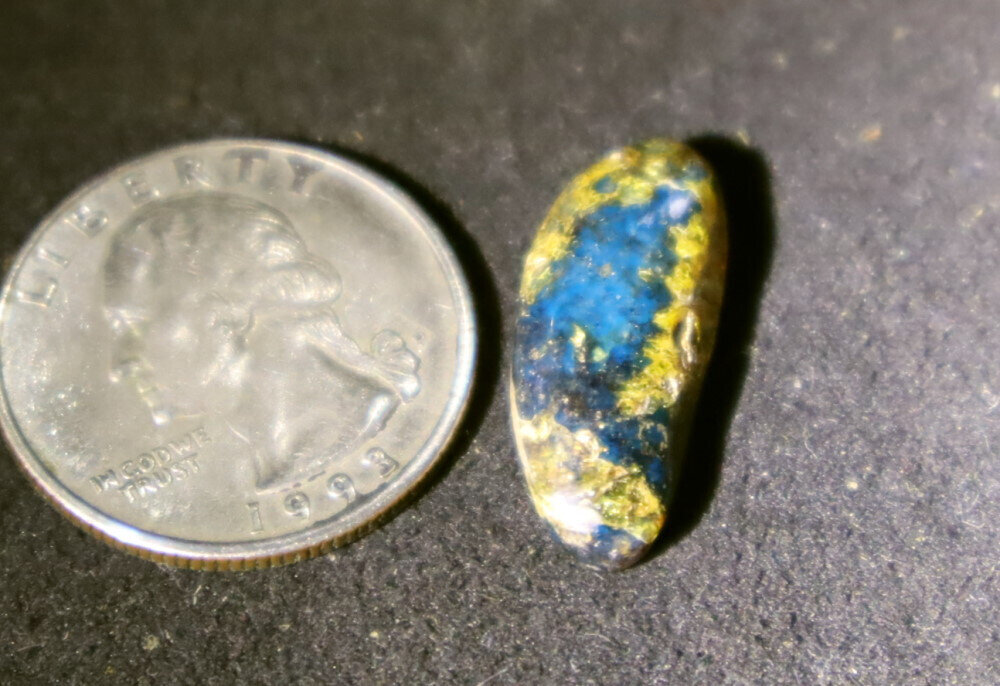 Translucent Dominican Blue Amber Polished Stone 24mm free drilling – photo 10