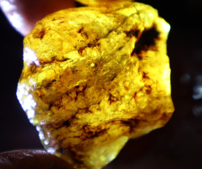Natural Dominican Crystal Clear Light Blue Yellow Amber Rough Specimen 45mm 21g – photo 3