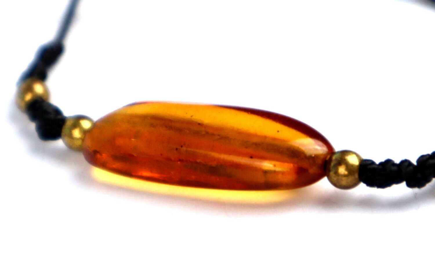 Genuine Natural Clear Dominican Amber Cord Bracelet 5-8 inch adjustable – photo 5