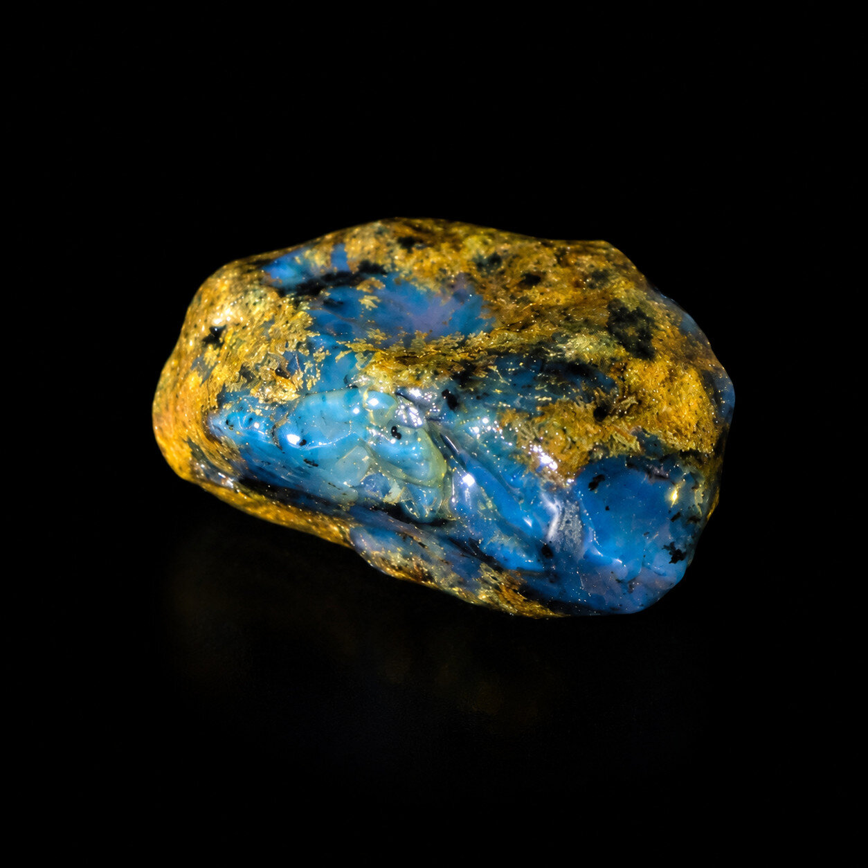 Unique Premium Deep Blue Dominican Amber Rough Specimen Chunk 37mm 8.5g – photo 6