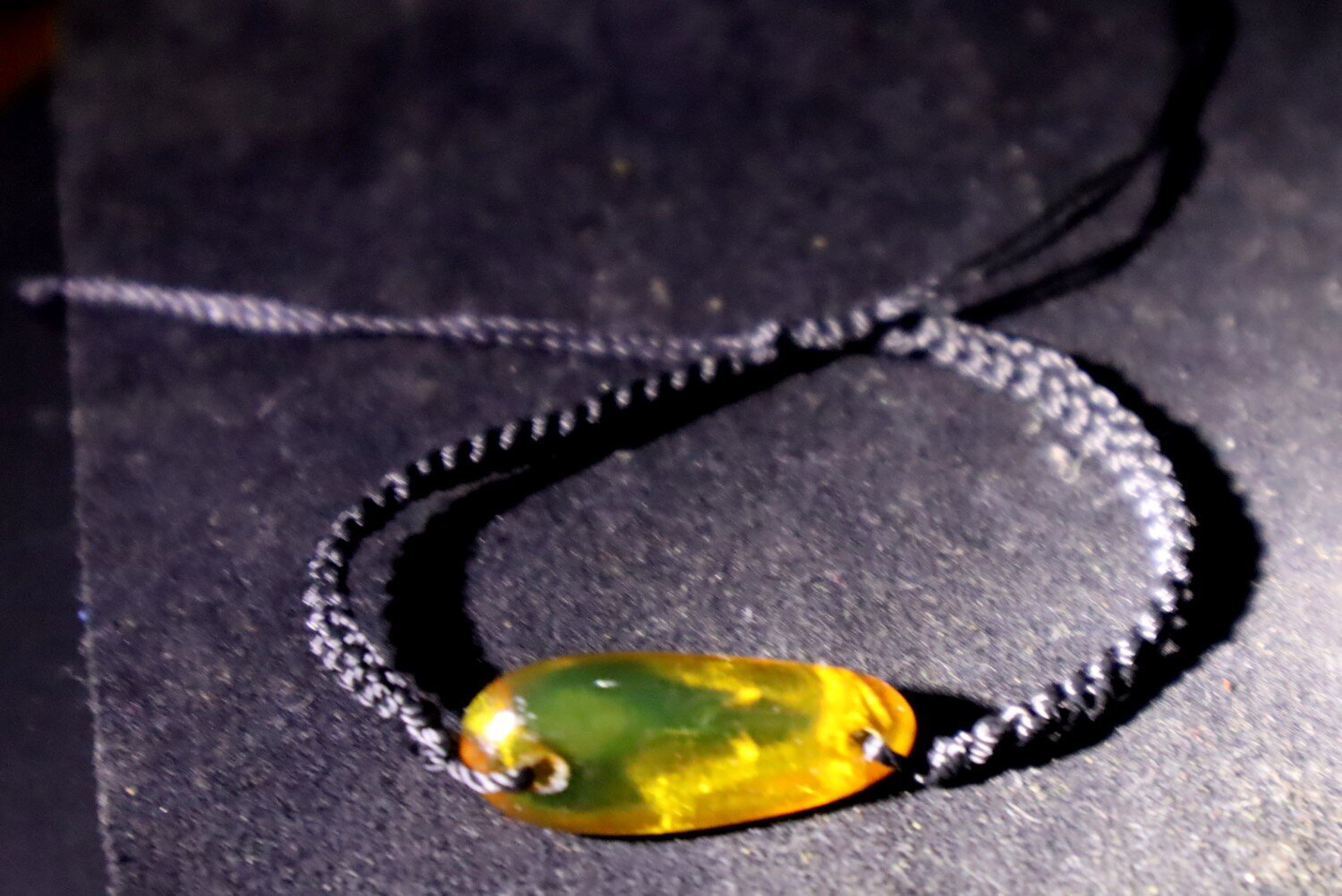 Beautiful Natural Clear Yellow Green Amber Bracelet adjustable – photo 5